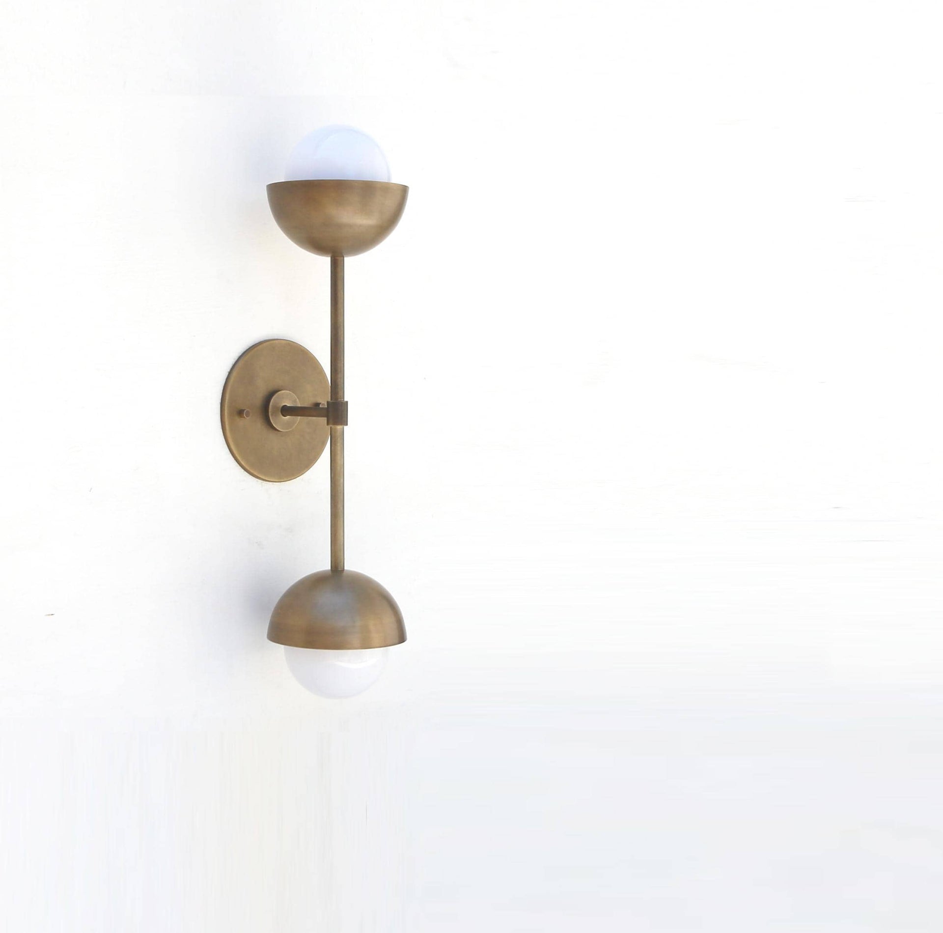 Brass Wall Sconce light, Bathroom vanity light, Wall sconce light, Double-shade wall sconce Light, UL Listed No.0844