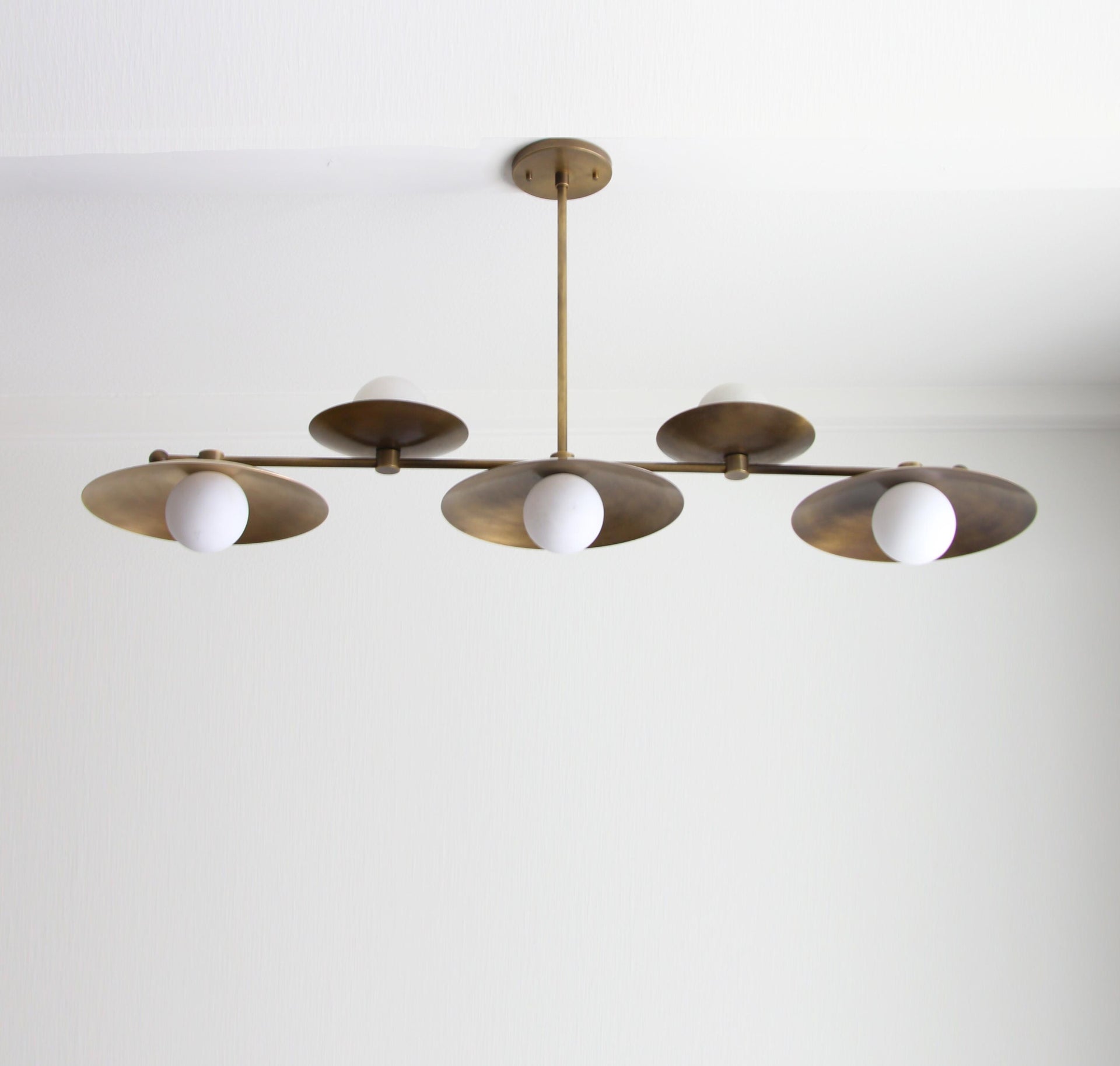 Chandelier,  Brass Chandelier, Modern Brass Chandelier with brass Shade, UL Listed, No.0338