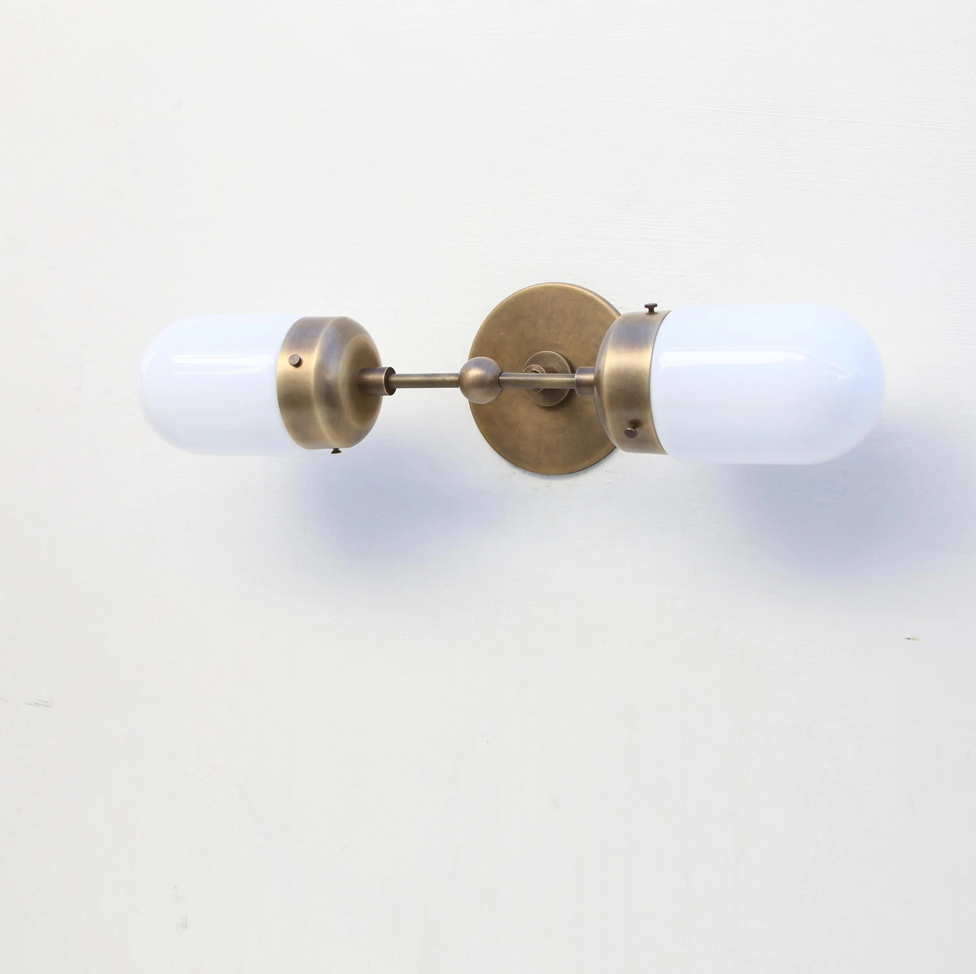 Double-shade Brass Wall Sconce light, Bathroom vanity light, Wall sconce light, Double-shade wall sconce Light, UL Listed No.0828