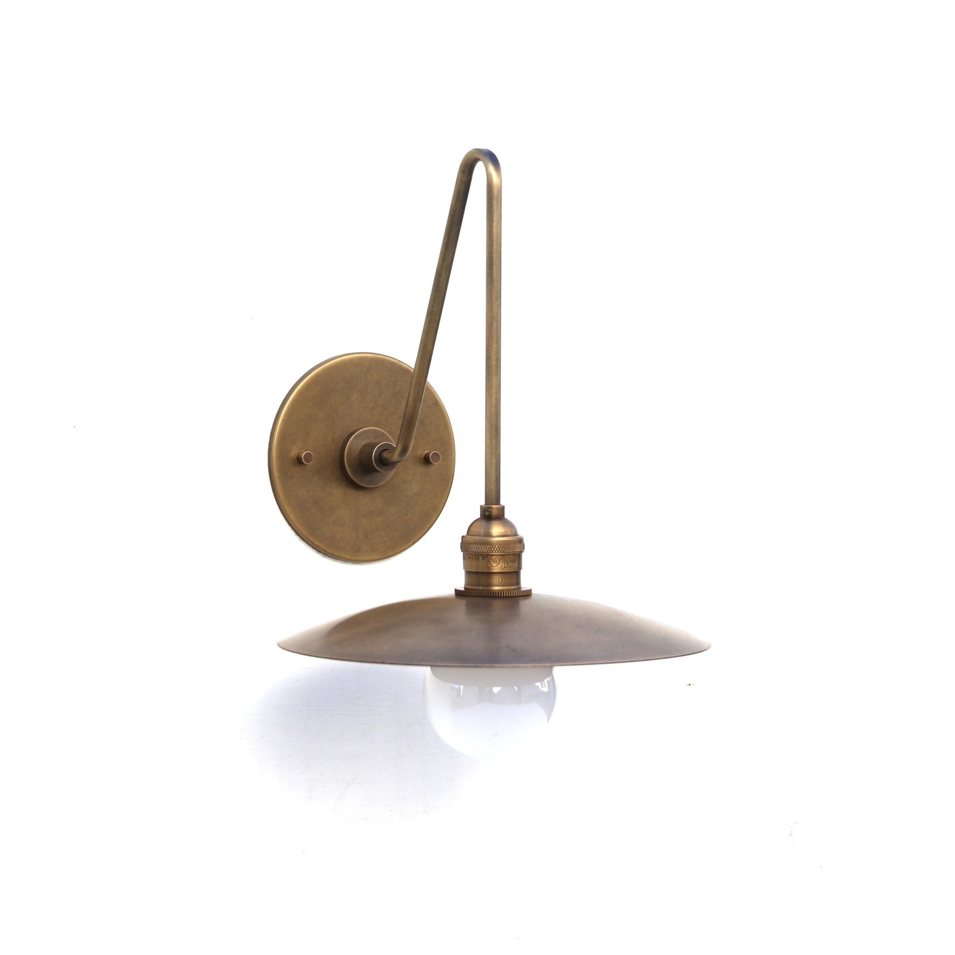 Wall Sconce light, Bathroom vanity Light, Modern brass light with 10" brass shade, UL listed, No.3022