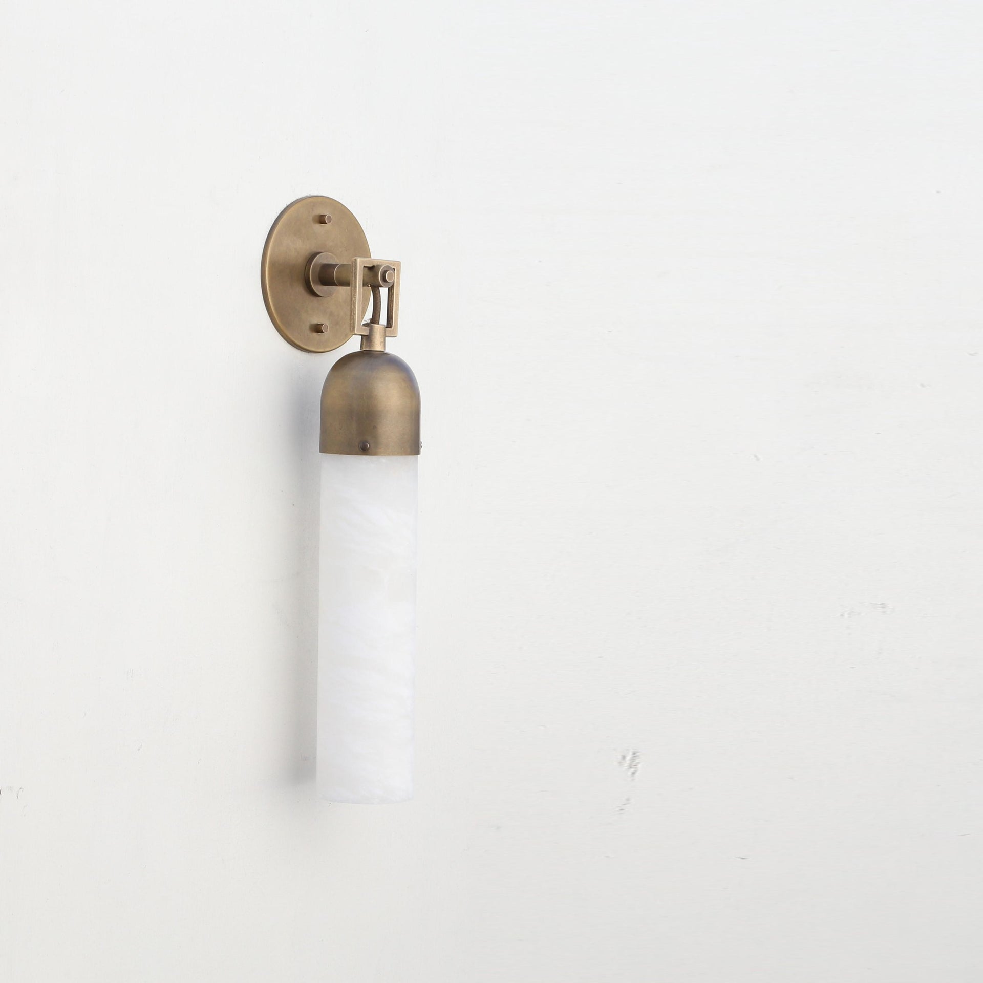Brass Wall Sconce light - Vanity light - Brass Wall Sconce Light - Brass Wall Sconce with Alabaster Shade, UL Listed No.0359