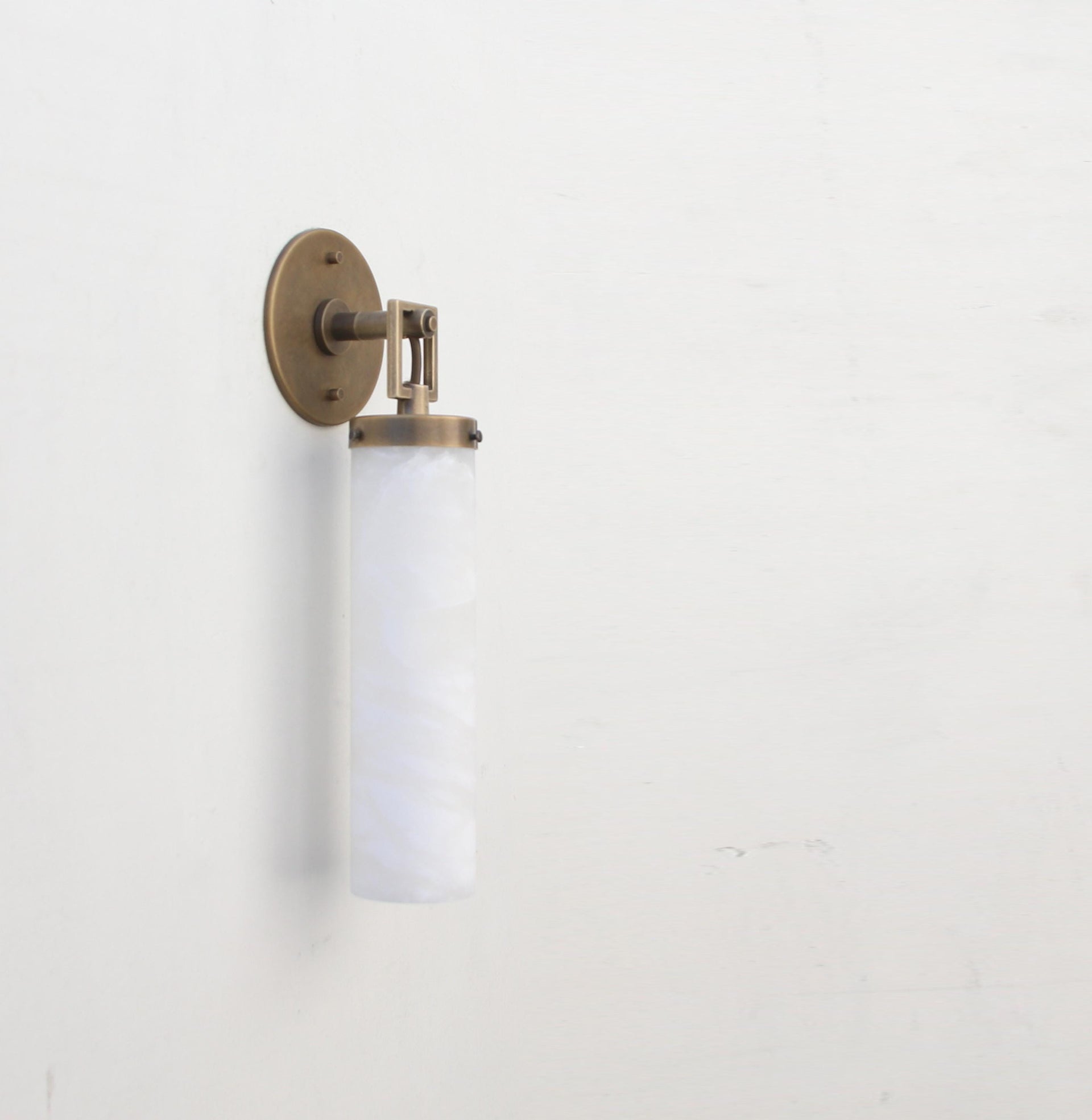 Brass Wall Sconce light - Vanity light - Brass Wall Sconce Light - Brass Wall Sconce with Alabaster Shade, UL Listed No.0445