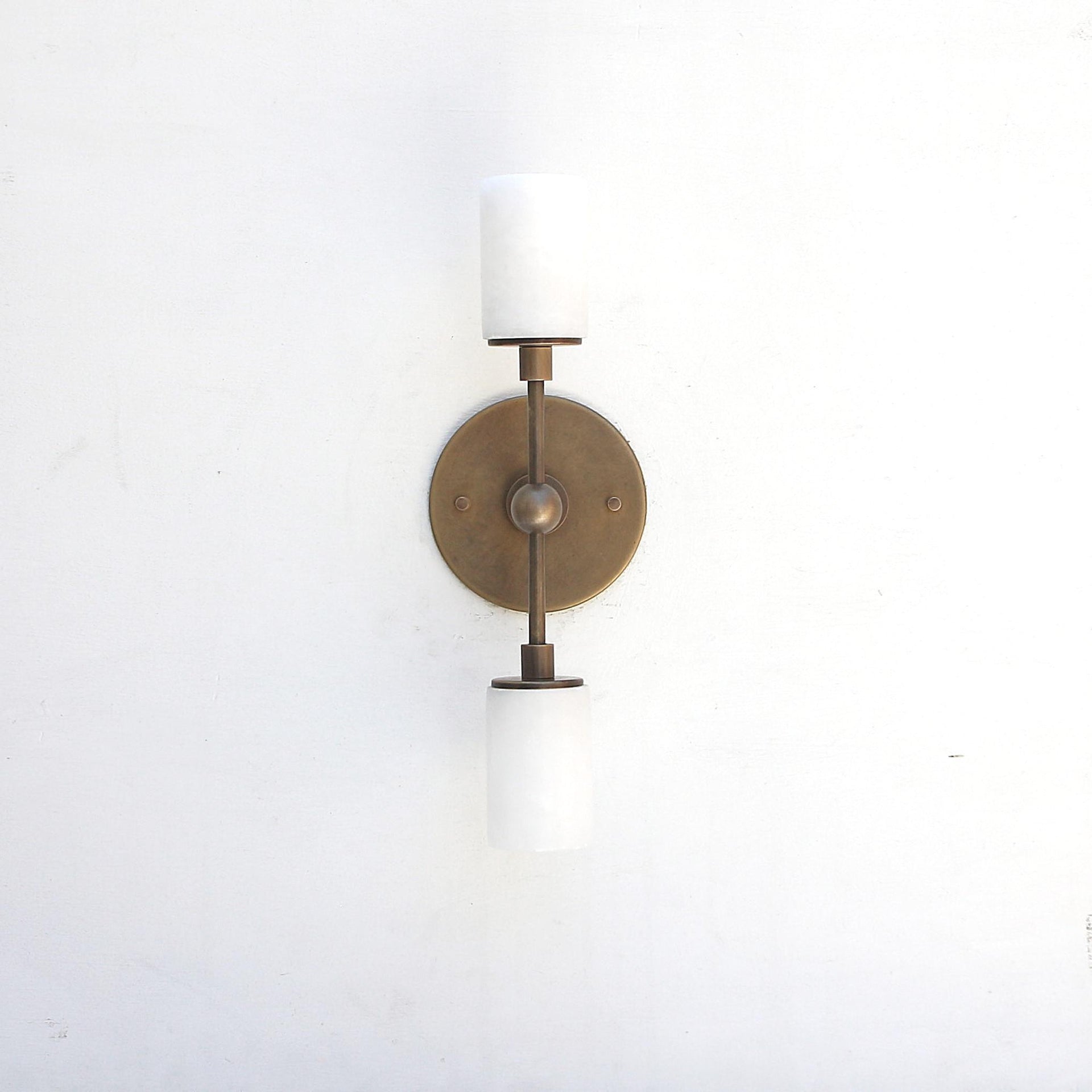 Bathroom vanity Light, Modern brass light, Wall sconce light with alabaster shades, UL Listed No.0849