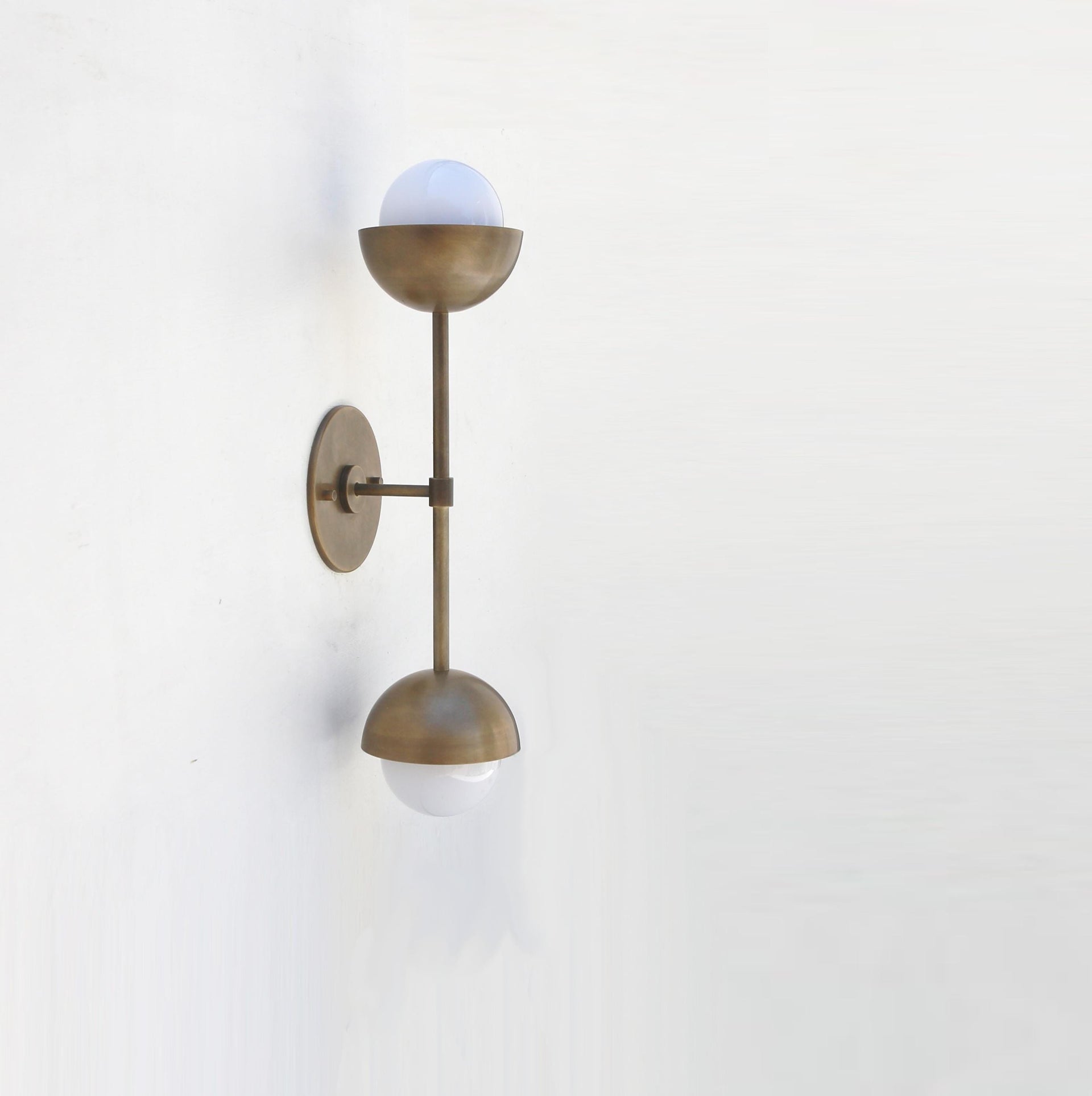 Brass Wall Sconce light, Bathroom vanity light, Wall sconce light, Double-shade wall sconce Light, UL Listed No.0844