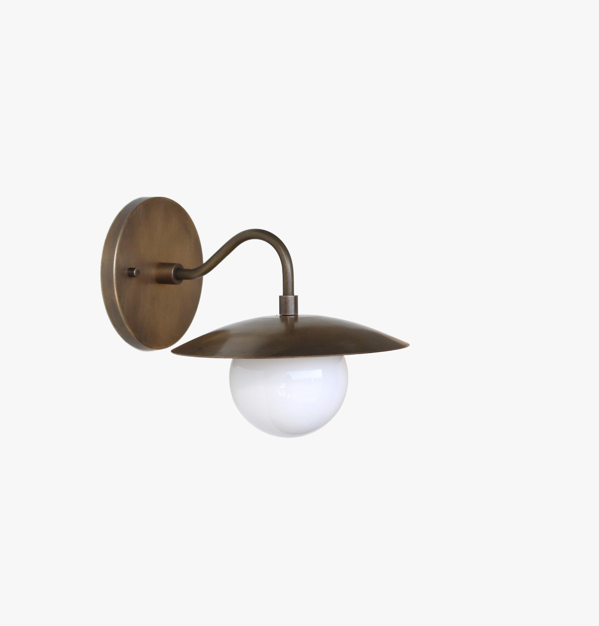 Brass Wall Sconce - Brass light with brass shade - Minimal Sconce Light, PPQ-4, UL Listed No.0002