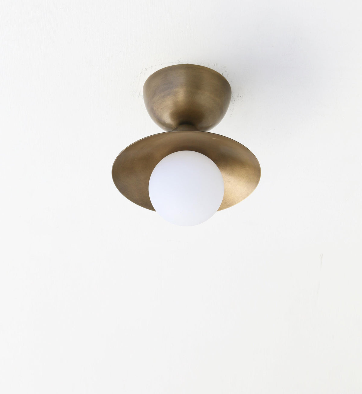 Flush mount ceiling  light with 8" shade,  Brass ceiling Light, Flush Mount Ceiling Light, UL Listed，No.0793