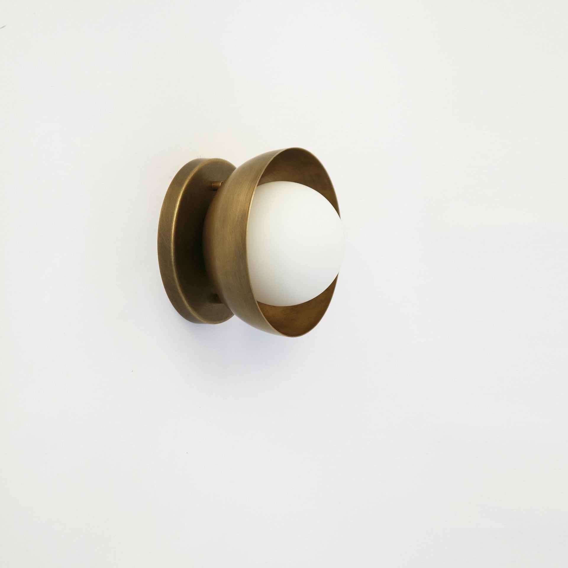 Wall Sconce Flush mount Ceiling Light, Mid Century Brass Wall Sconce Ceiling Light with mini - shade PPQ4, UL Listed No.0360