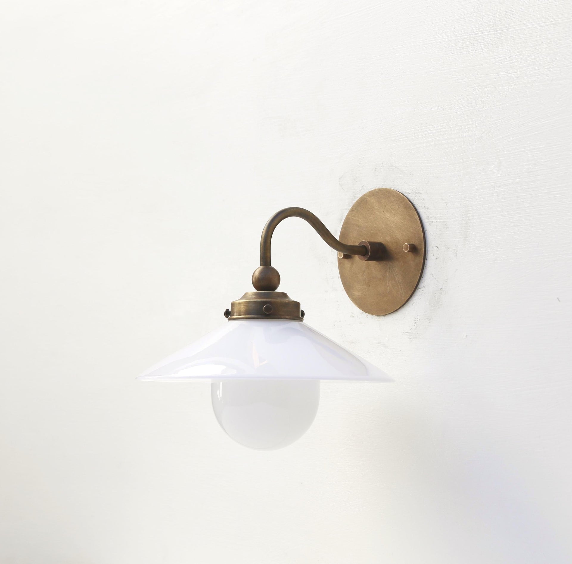 Bathroom Vanity Light, Wall Sconce light with brass shade - Minimal Sconce Light, UL Listed LM2 No.0093