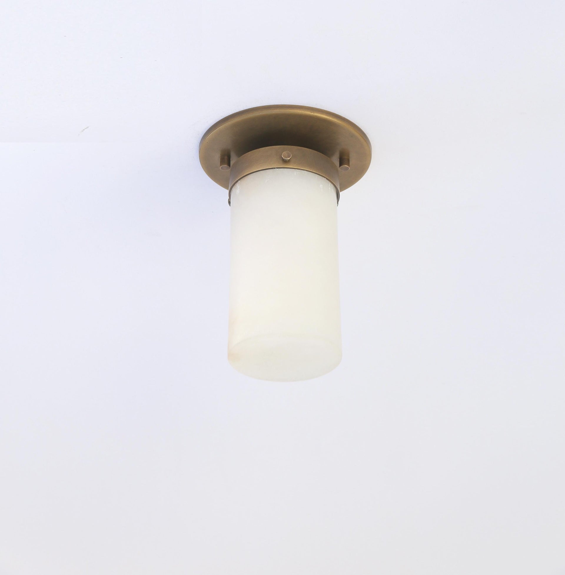 Flush mount light with Alabaster Shade, Modern ceiling light, UL Listed No.1210