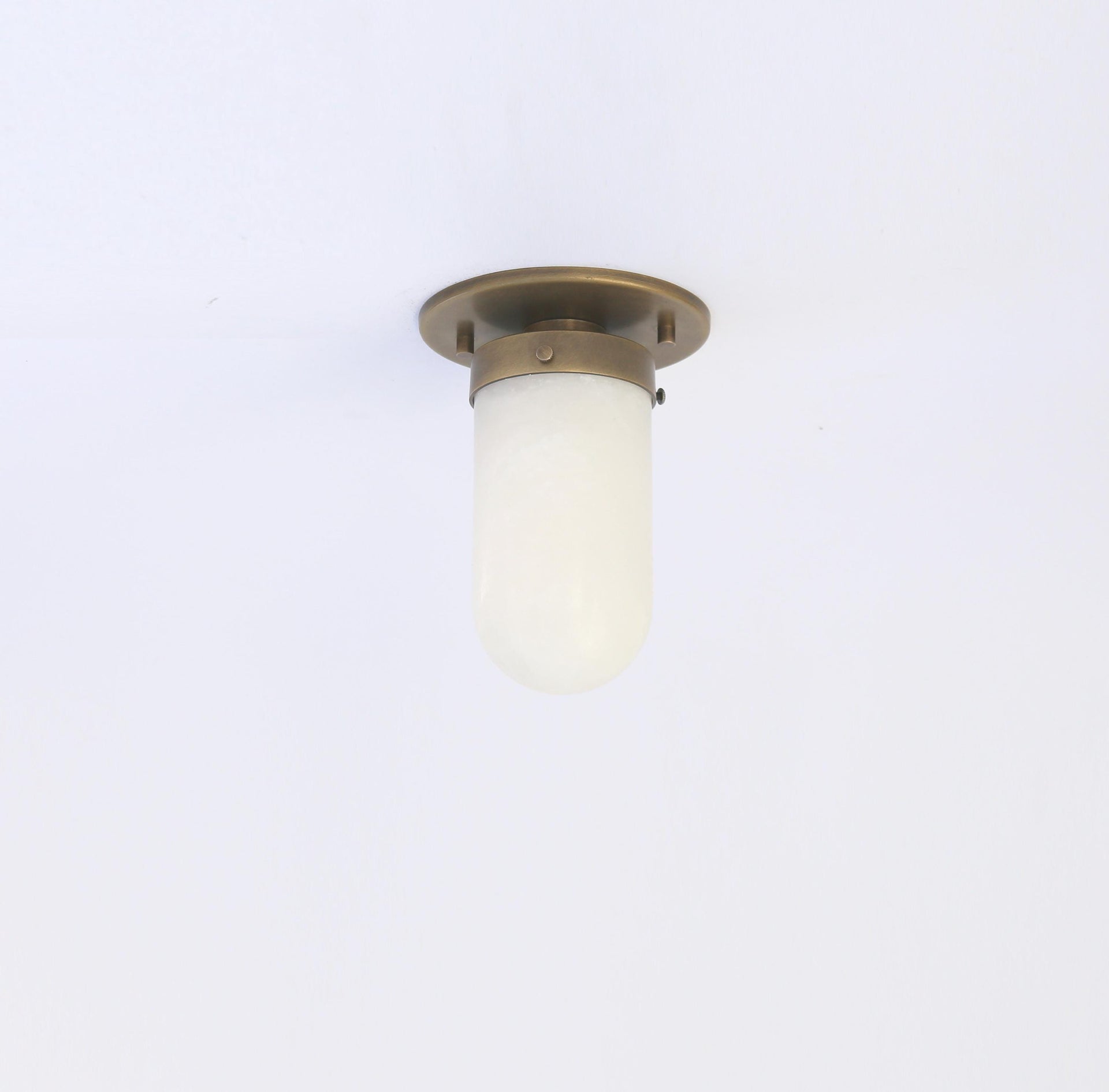 Flush mount light with Alabaster Shade, Modern ceiling light, UL Listed No.1215
