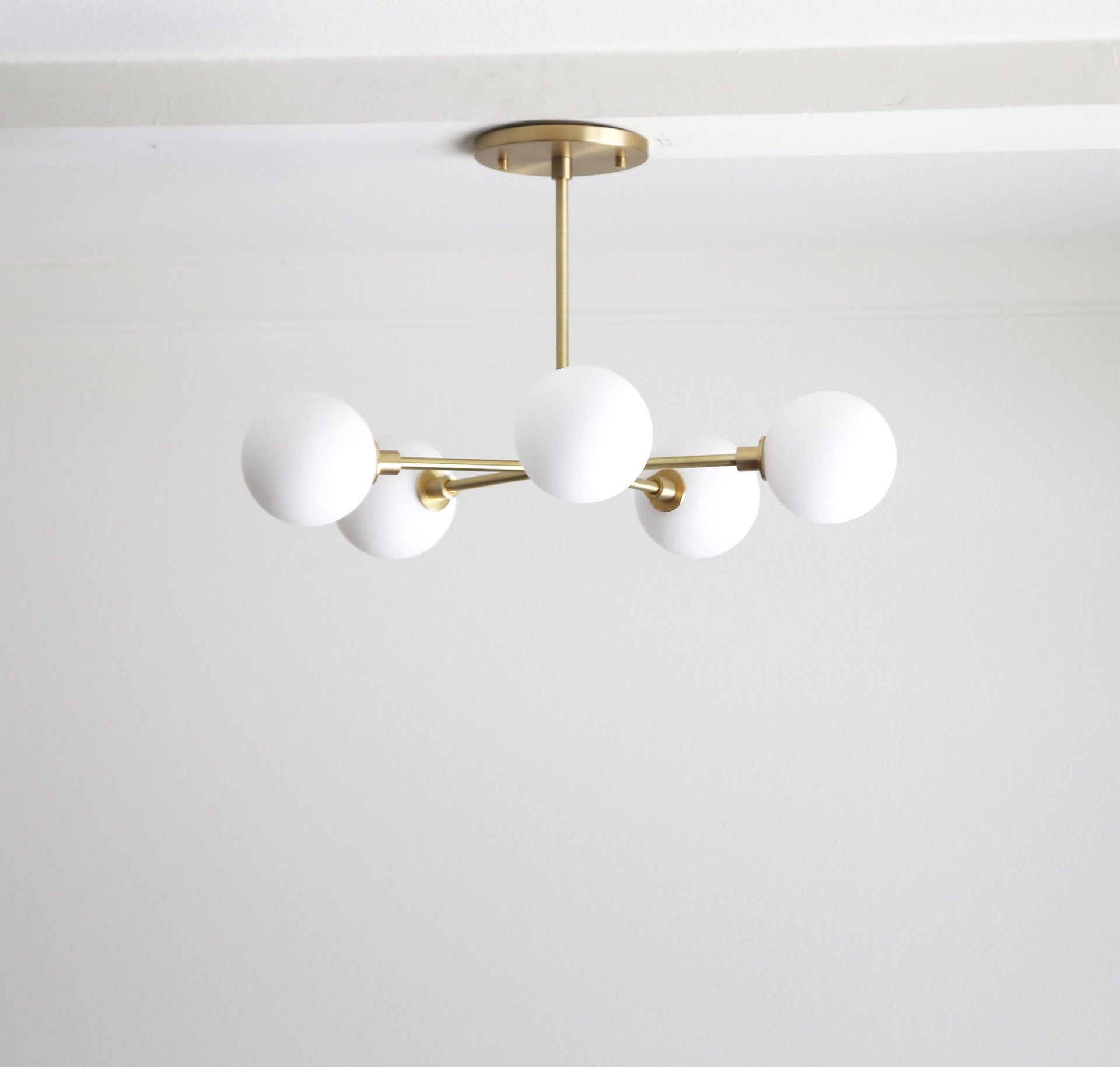 Brass Chandelier, Modern Brass Sputnik Chandelier, Mid-century Modern Sputnik, UL Listed No.0194