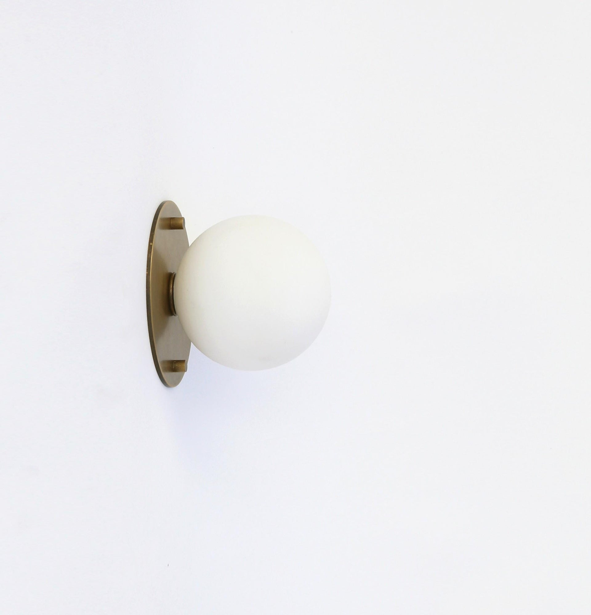 Wall Sconce Flush mount Ceiling Light, Mid Century Wall Sconce, Ceiling Light with white glass shade, PPQ4 No.0027