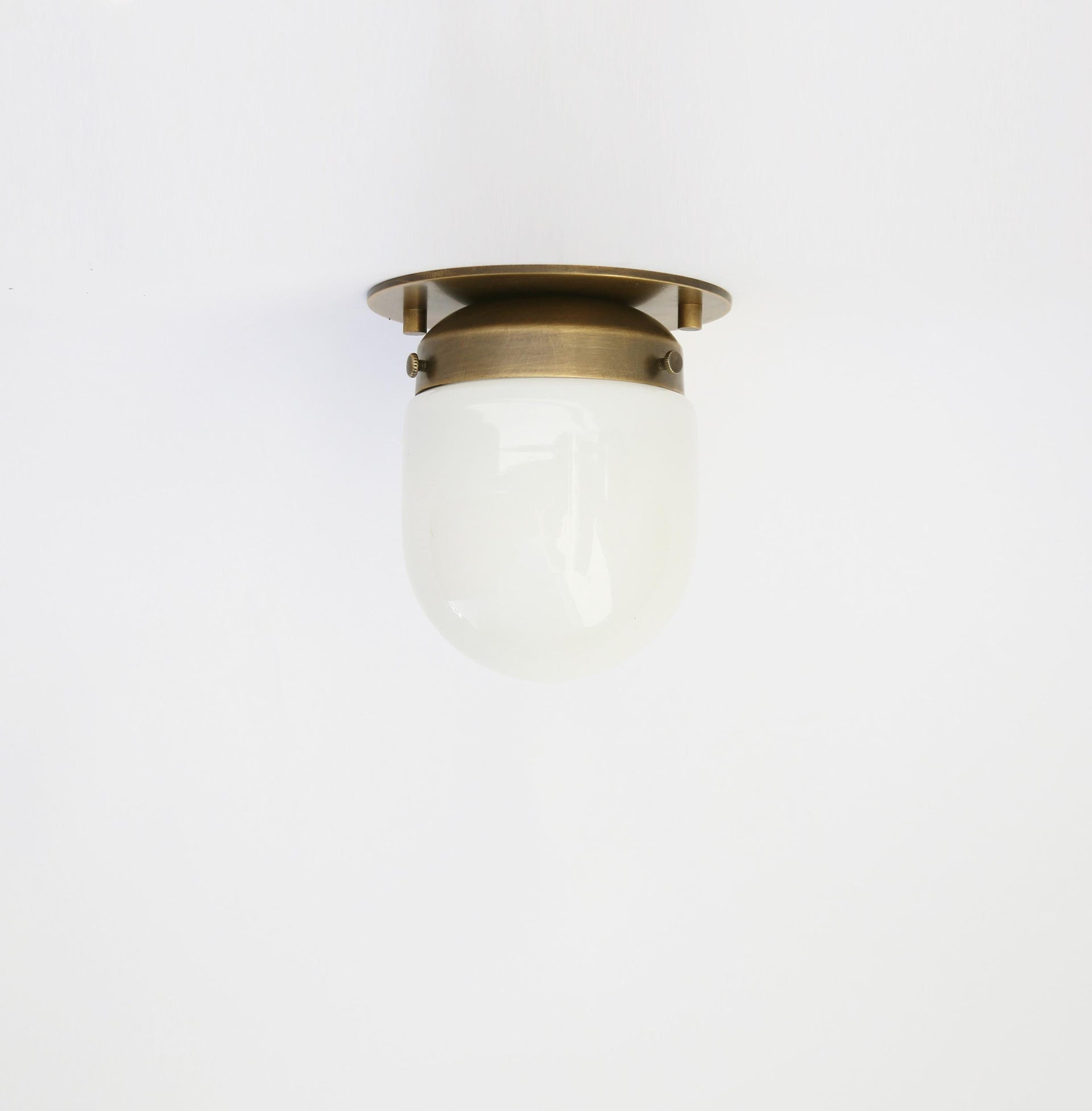 Flush mount Ceiling Light, Ceiling Light with milk white glass mini - shade LM1 - UL Listed No.0139