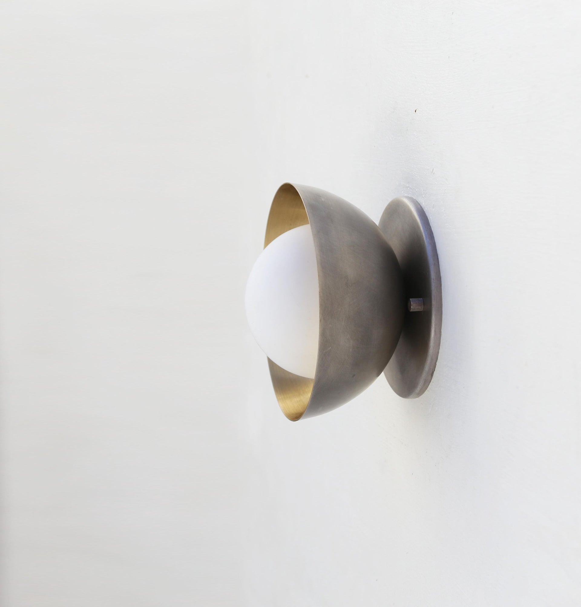 Wall Sconce Flush mount Ceiling Light, Mid Century Brass Wall Sconce Ceiling Light with mini - shade PPQ4, UL Listed No.0360