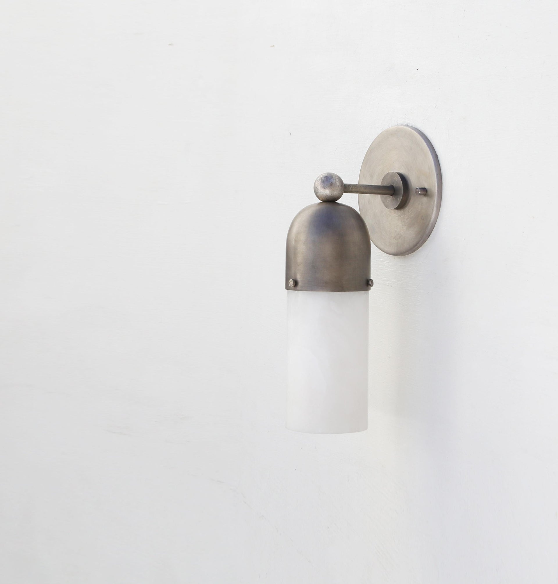 Brass Wall Sconce light - Vanity light - Brass Wall Sconce Light - Brass Wall Sconce with Alabaster Shade, UL Listed No.0226