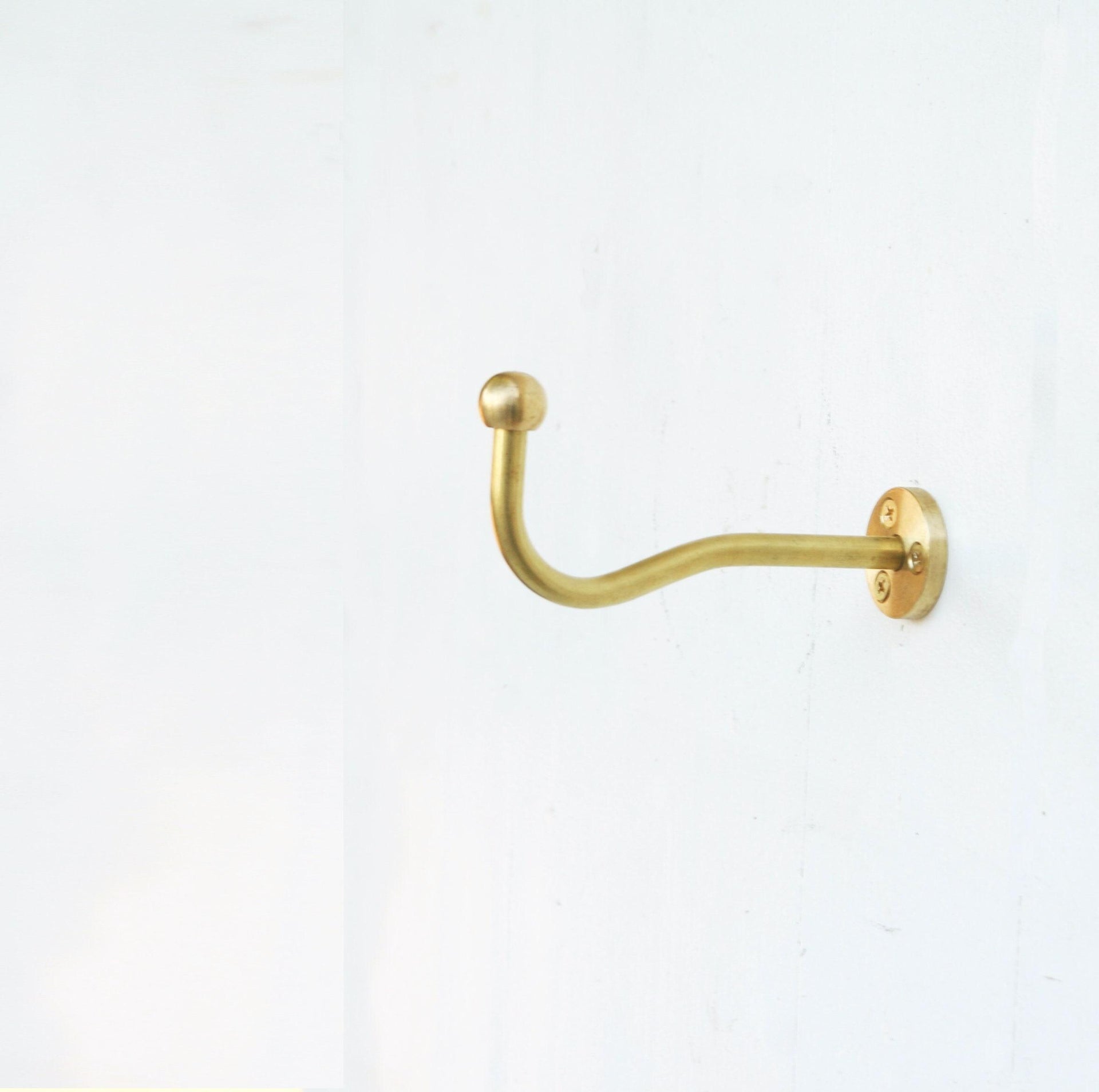 Solid brass planter hanger - Brass wall hanger - Brass wall hook - Brass planter hook - Brass hanging plant bracket hook, No.1516