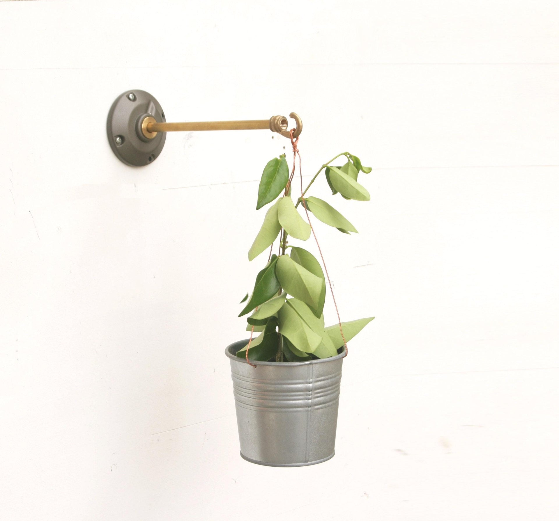 Brass and Aluminum Alloy planter hanger - Brass wall hanger - Brass wall hook - Brass planter hook - Brass hanging plant bracket hook, No.1512