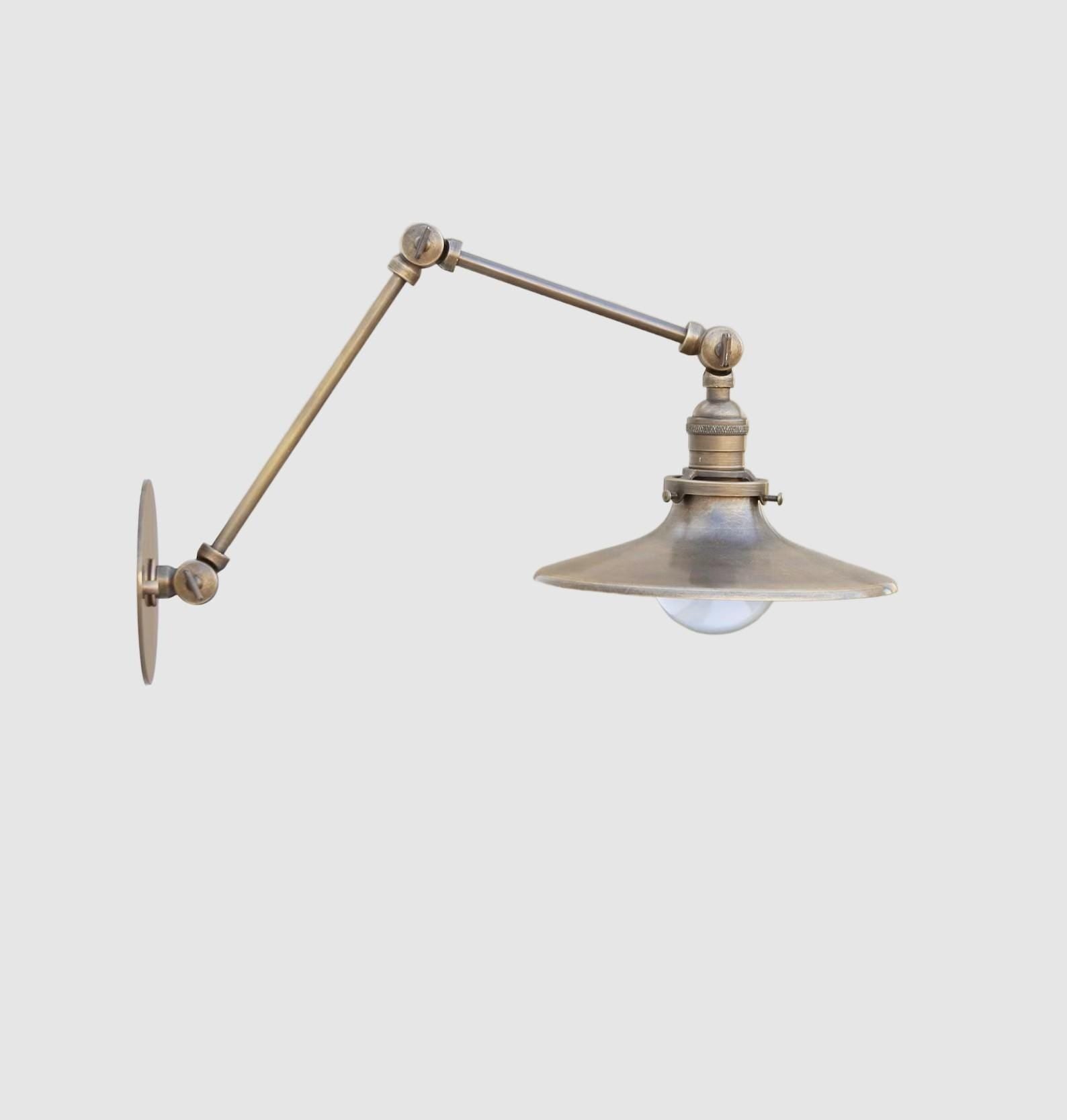 Brass Adjustable Wall Sconce light, Solid Brass Swivel Wall Sconce light, UL Listed No.0158