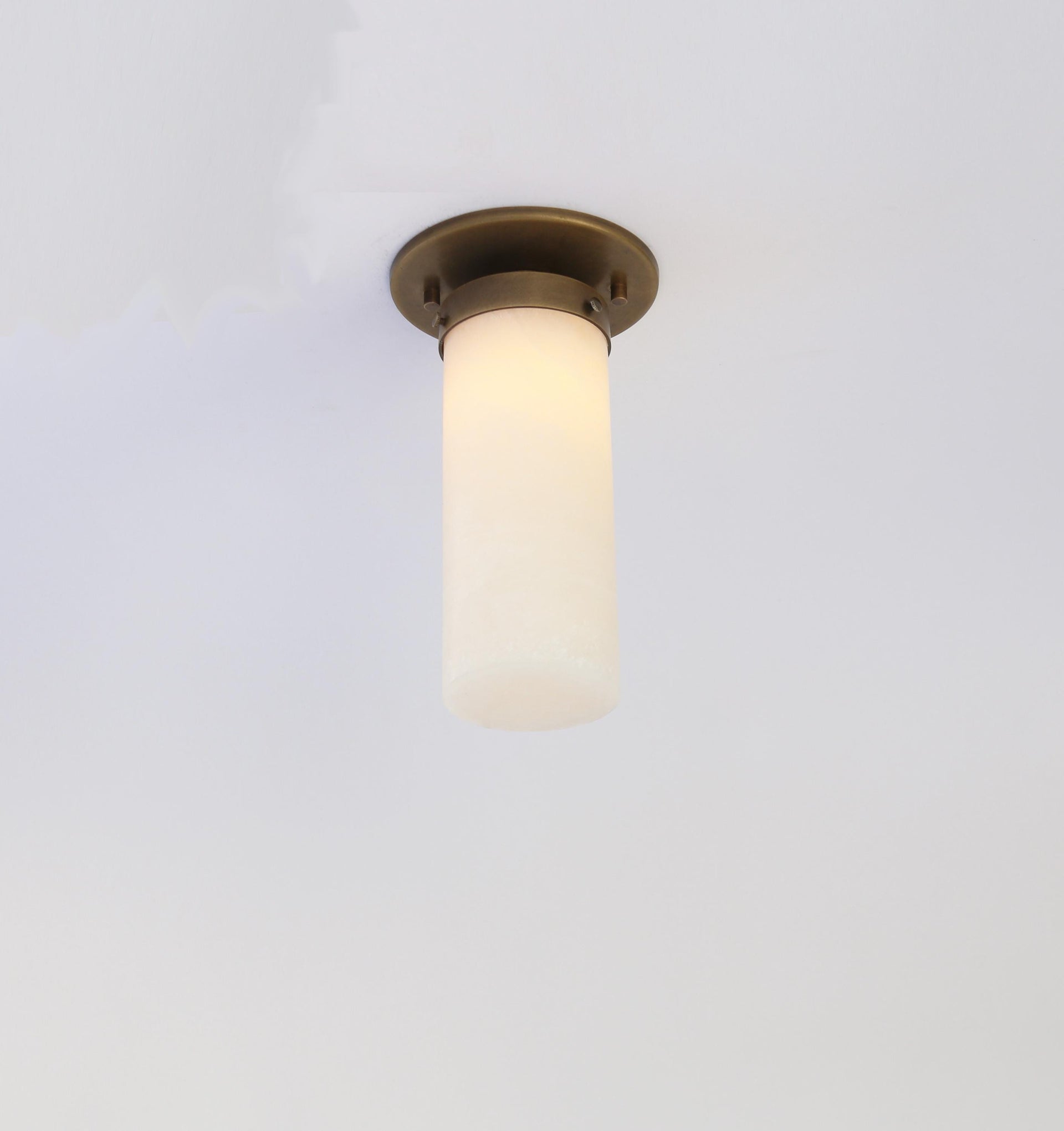 Flush mount light with Alabaster Shade, Modern ceiling light, UL Listed No.1211