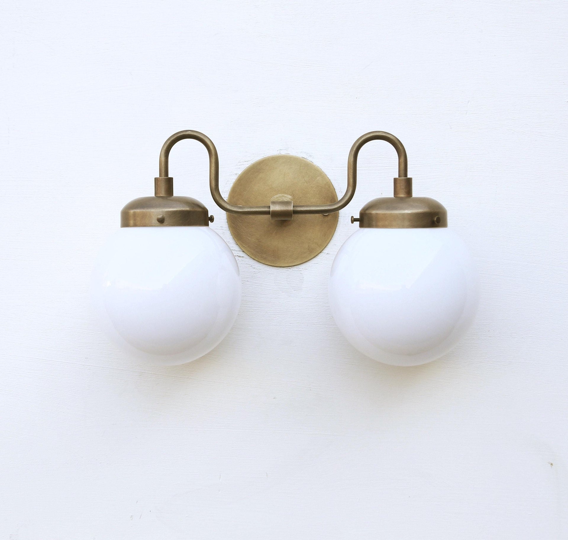 Bathroom Vanity, Vanity Fixture, Mid Century Brass Wall Sconce light, UL Listed No.0426