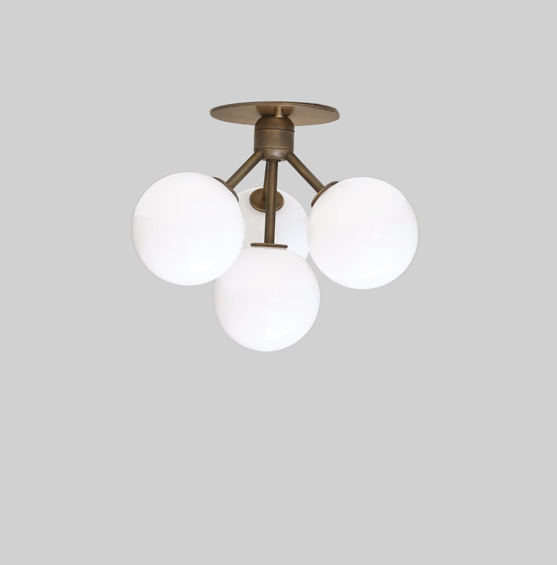 Modern Brass Sputnik Chandelier- Mid-century Modern Sputnik -4 arms-Brass Ceiling Light - UL Listed, No.0195