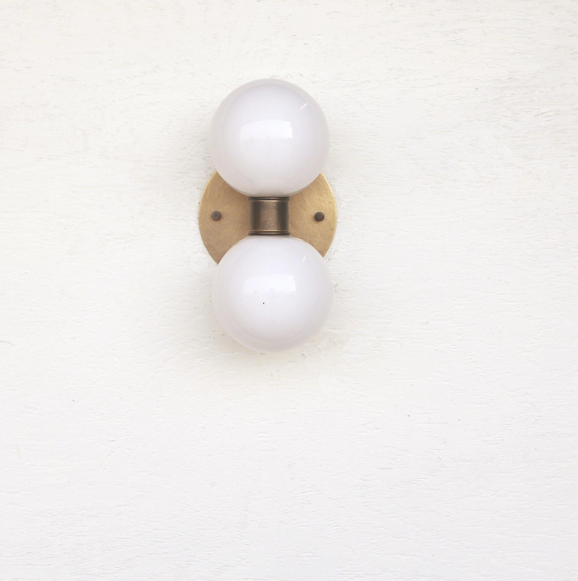 Bathroom Vanity, 4" or 6" Shades Vanity Fixture, Mid Century Brass Wall Sconce light, UL Listed No.0098