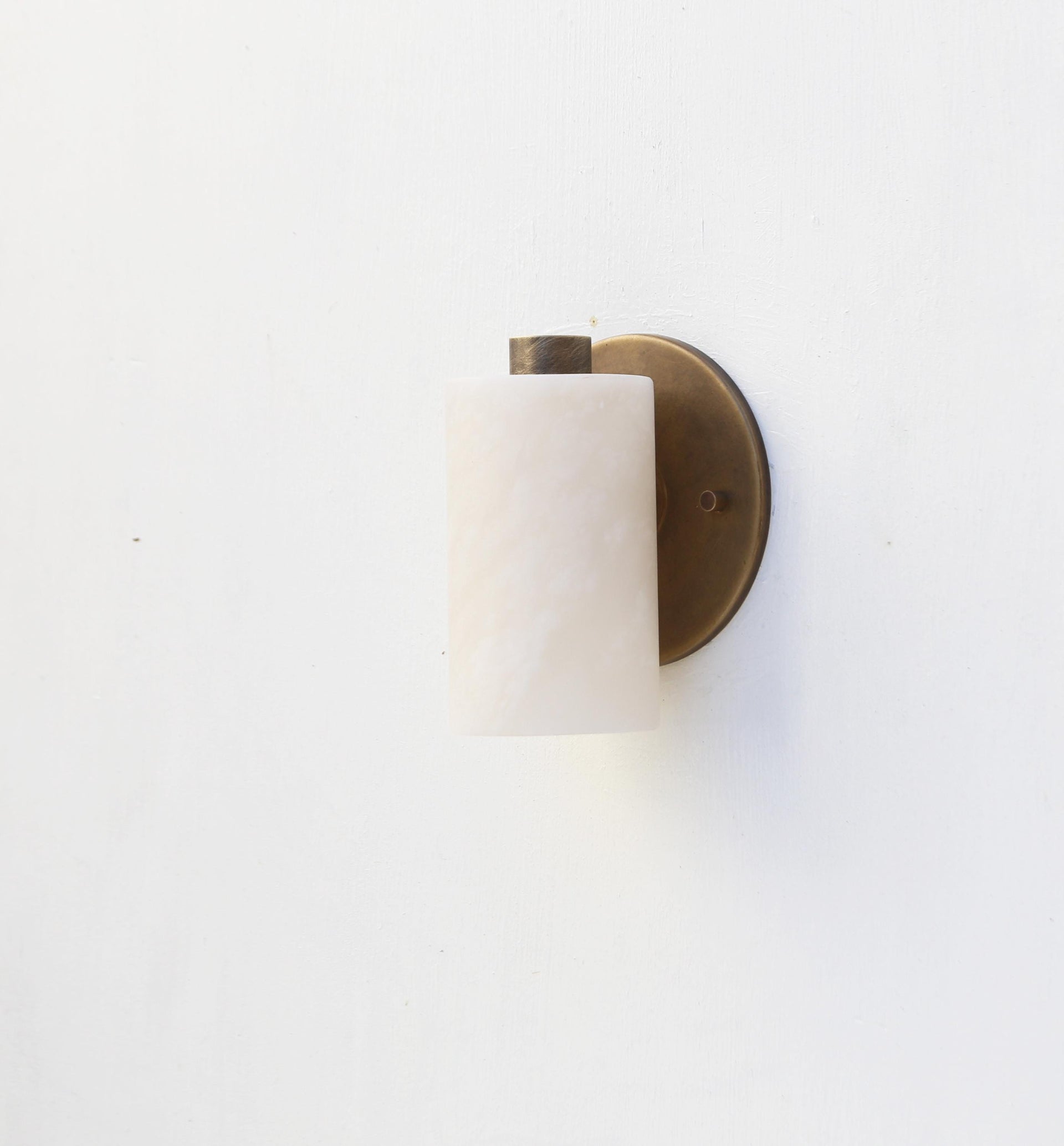 Brass  Wall Sconce light - Brass Wall Sconce Light- Brass Wall Sconce with Alabaster Shade, UL Listed. No.1299