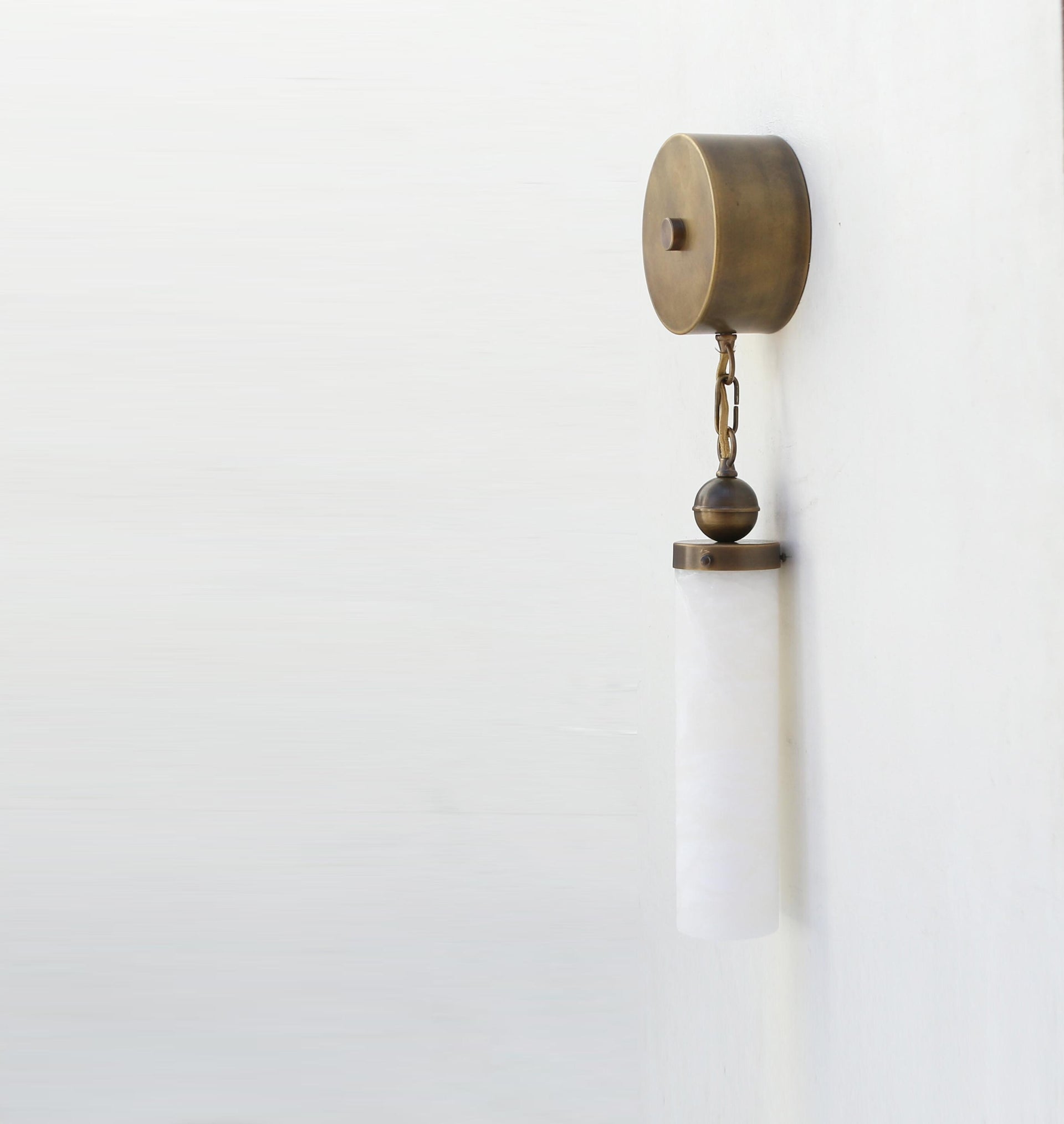 Brass  Wall Sconce light - Brass Wall Sconce Light- Brass Wall Sconce with Alabaster Shade, UL listed No.1300