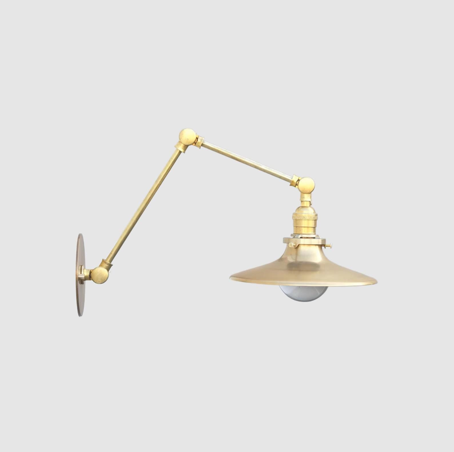 Brass Adjustable Wall Sconce light, Solid Brass Swivel Wall Sconce light, UL Listed No.0158