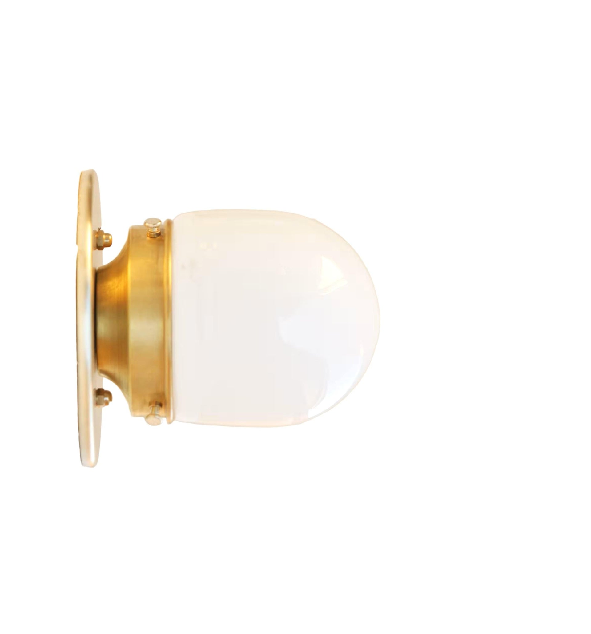 Wall Sconce Light, Flush mount Ceiling Light, Mid Century Wall Sconce/Ceiling Light with white glass mini- shade, UL listed LM1 NO.0473