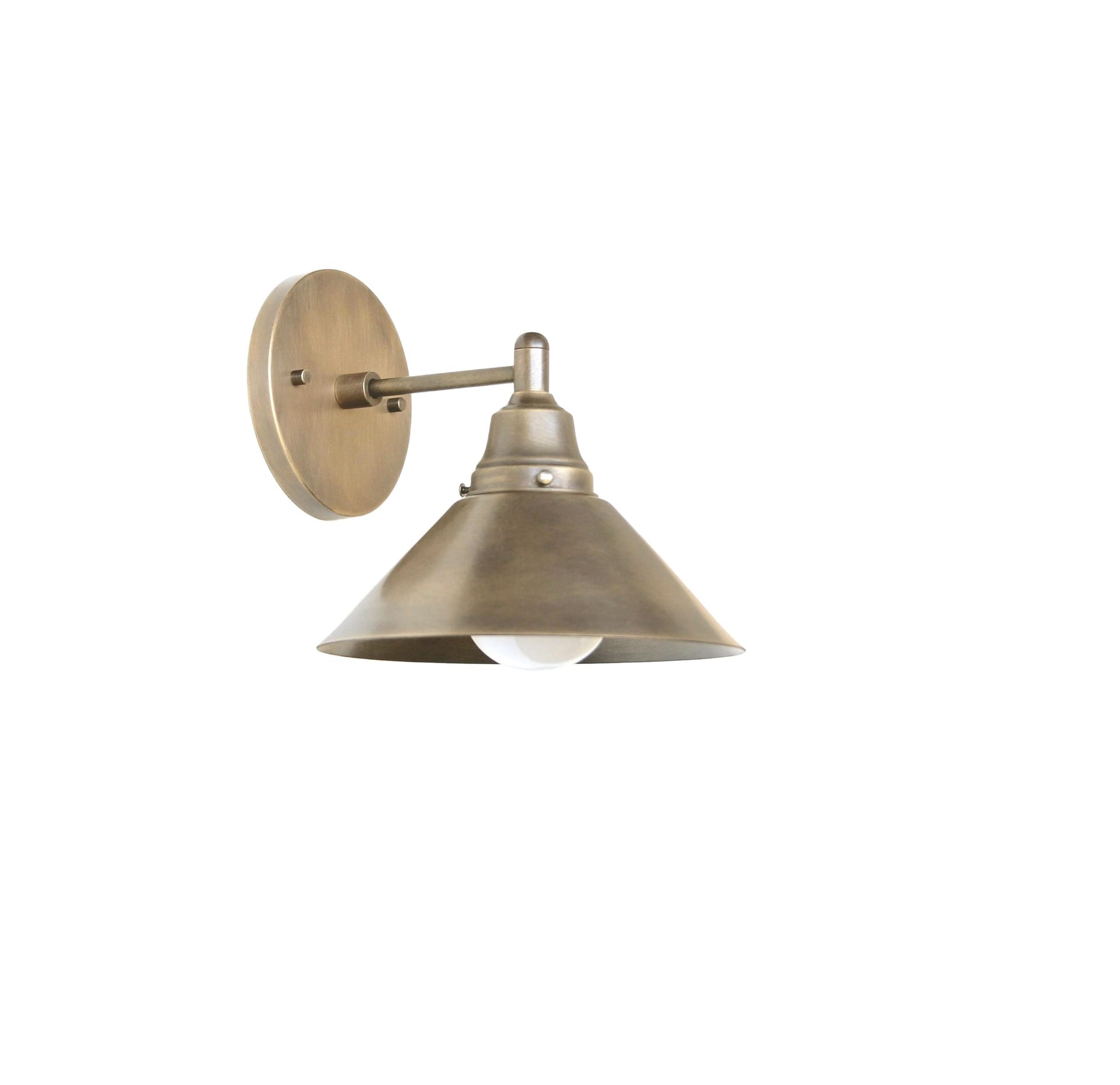 Brass Wall Sconce, Brass wall sconce light with brass shade, Wall sconce, Wall sconce light, UL Listed, No.0274
