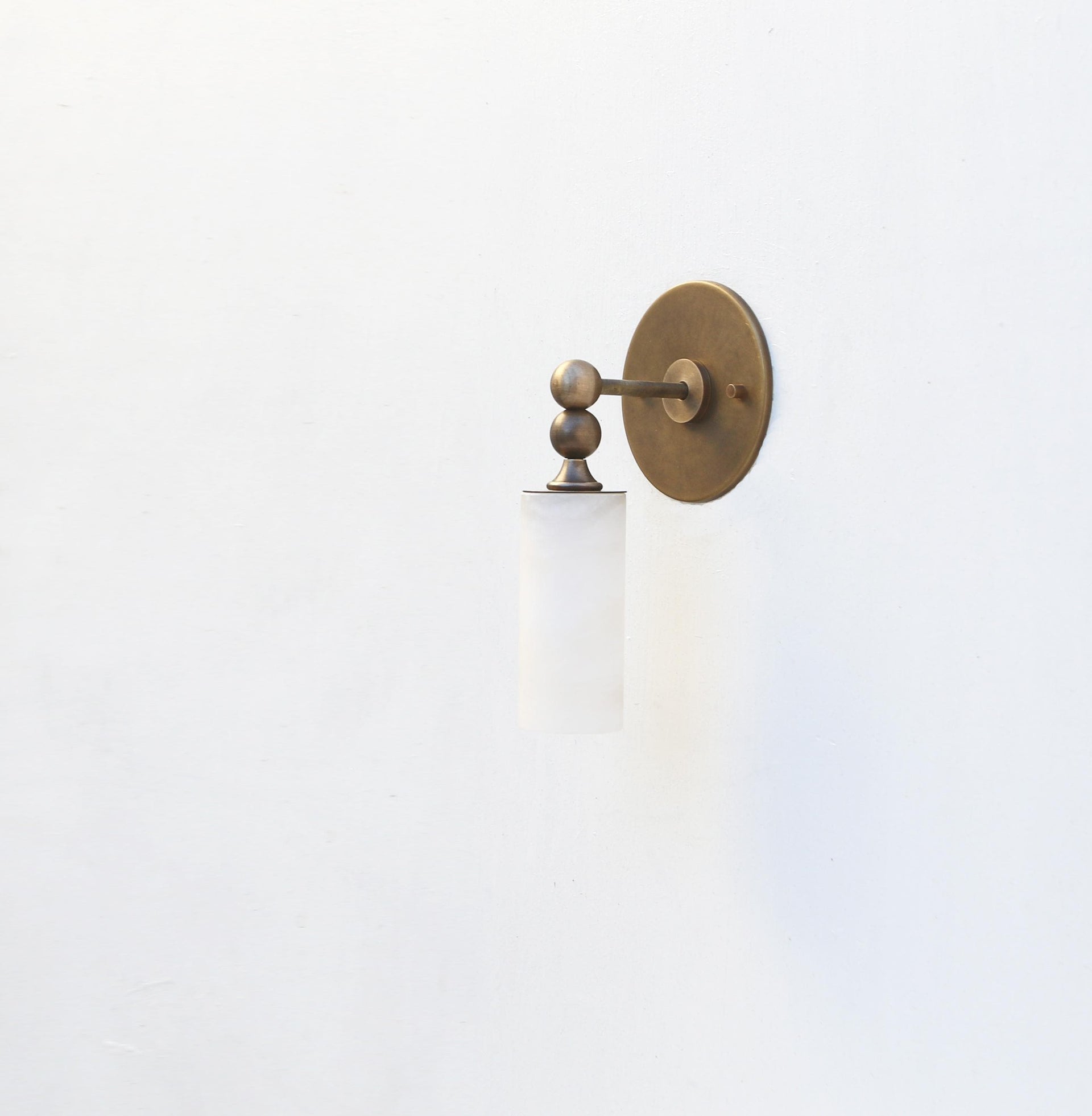 Brass Wall Sconce light - Vanity light - Brass Wall Sconce Light- Brass Wall Sconce with Alabaster Shade, UL Listed No.1308