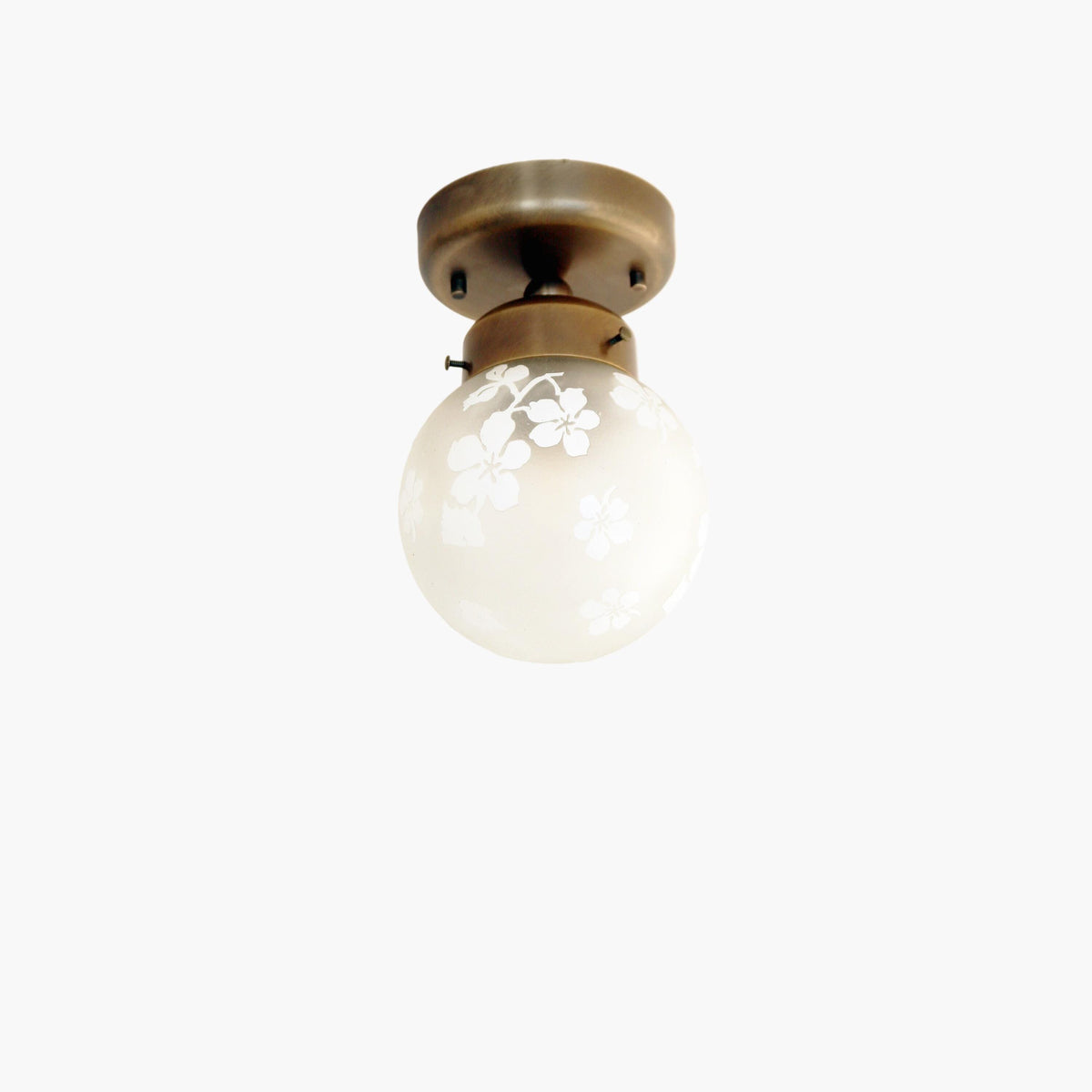 Flush Mount Ceiling Light Fixture - Mid Century Modern Globe Lighting Fixtures - Modern Brass Light Fixtures, UL Listed, No.0678