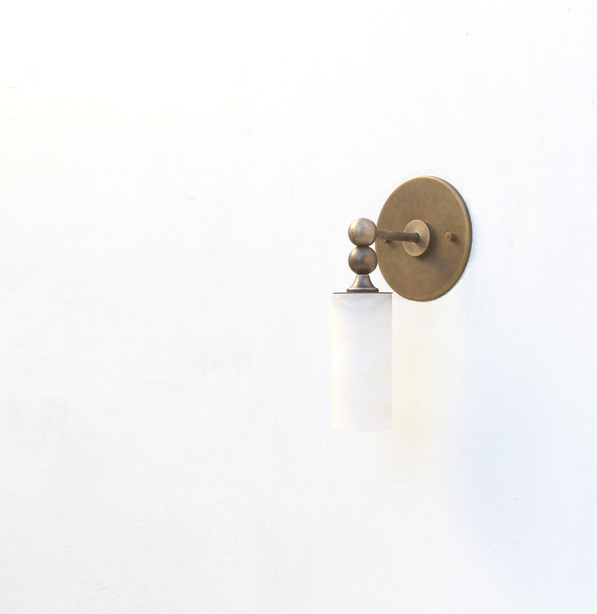 Brass Wall Sconce light - Vanity light - Brass Wall Sconce Light- Brass Wall Sconce with Alabaster Shade, UL Listed No.1308