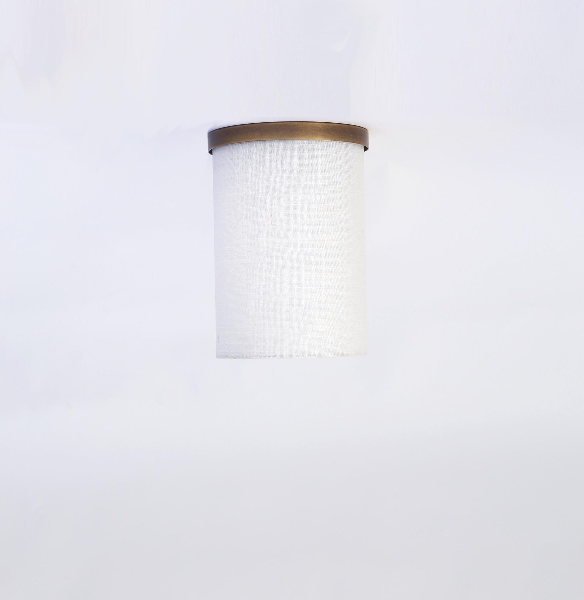 Brass Wall Sconce light - Brass light with Linen shade, Brass light, UL Listed No.3007