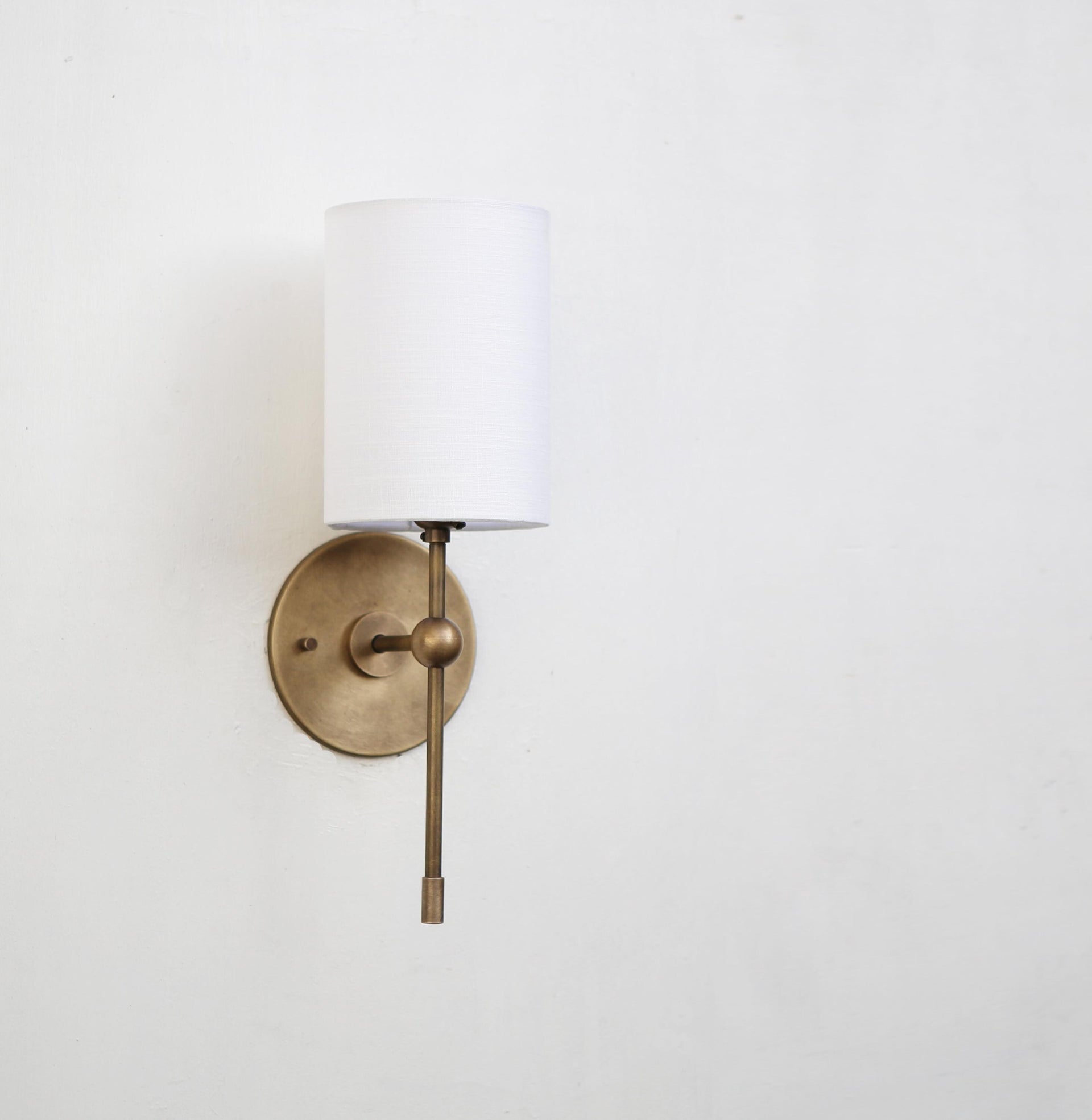 Brass Wall Sconce light with Linen shade, UL Listed No.3008