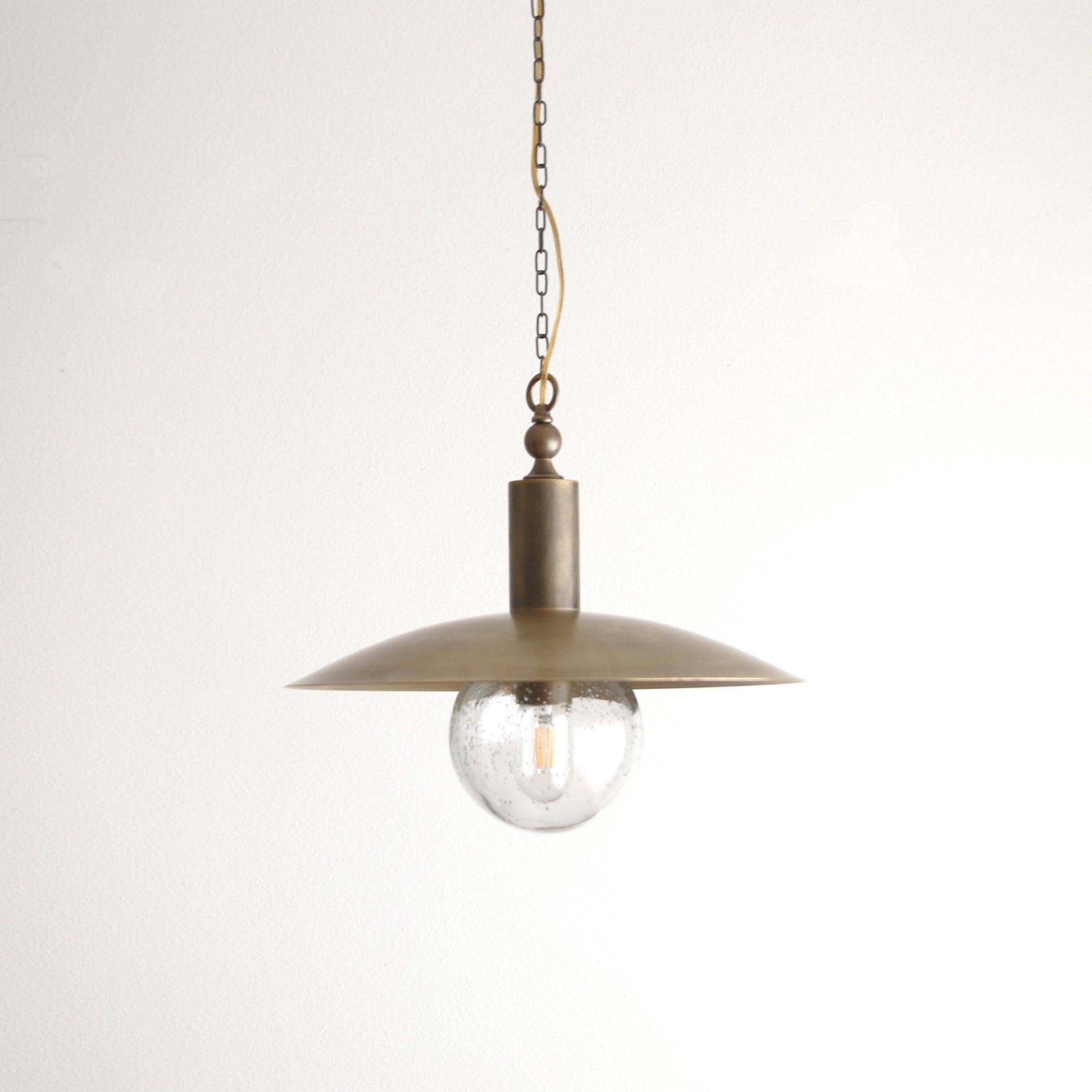 Brass Pendant light - Kitchen Island light with 16" brass shade, UL Listed, No.4018