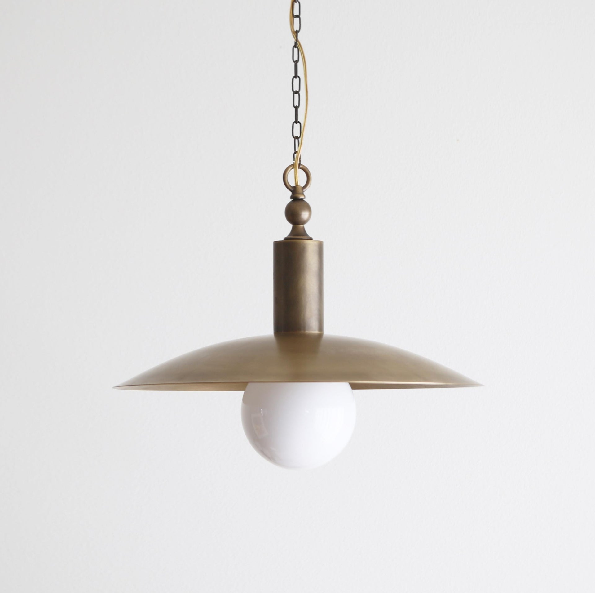 Brass Pendant light - Kitchen Island light with 16" brass shade, UL Listed, No.4019