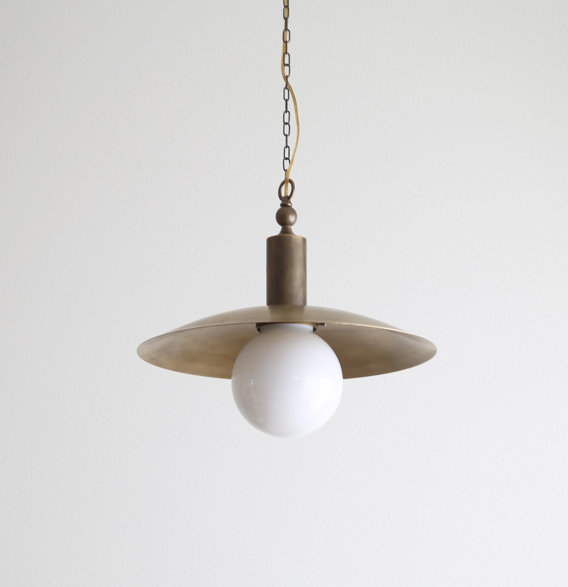 Brass Pendant light - Kitchen Island light with 16" brass shade, UL Listed, No.4019