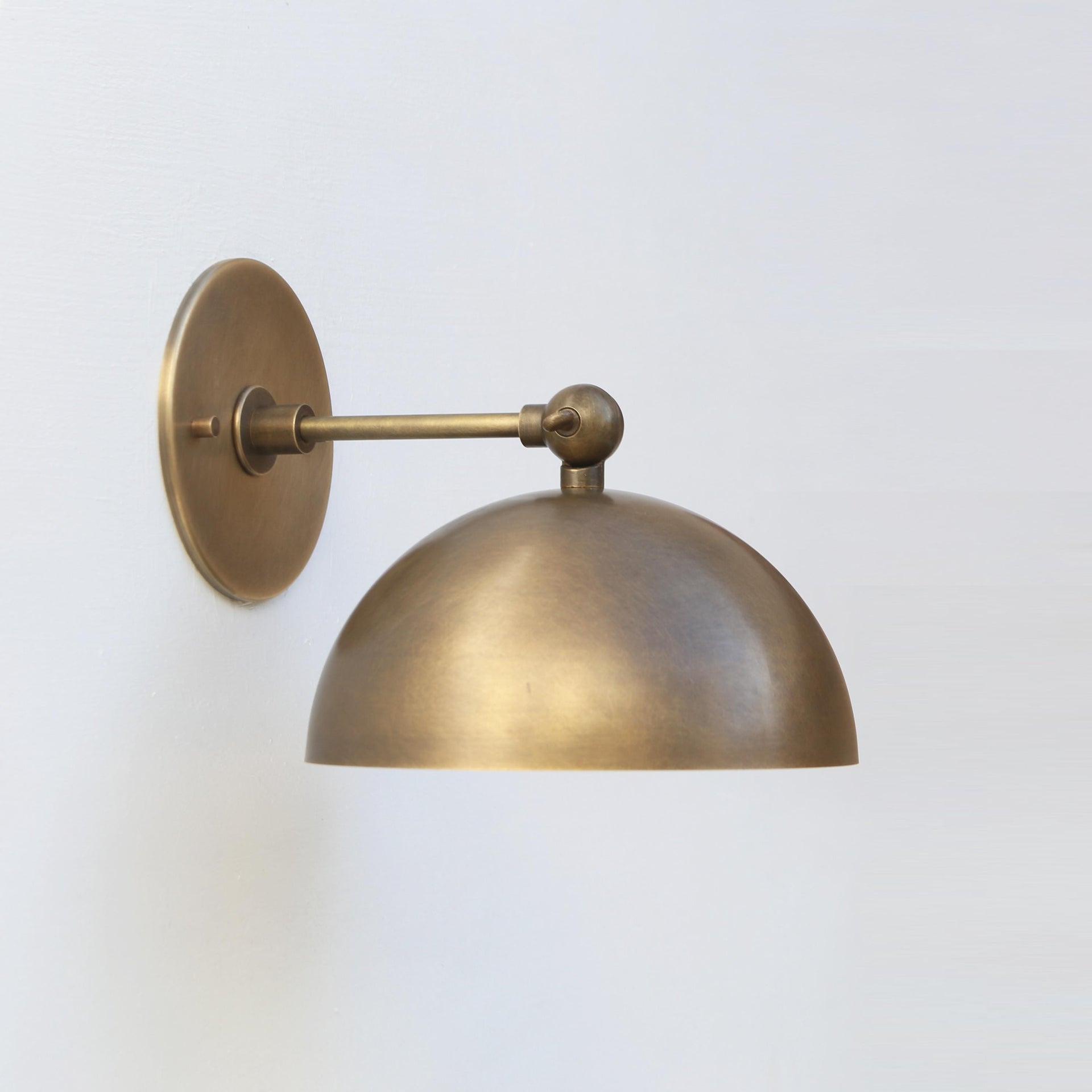 Wall Sconce Light, Brass Wall Sconce Light with white glass mini - shade, PPQ, UL Listed No.3027