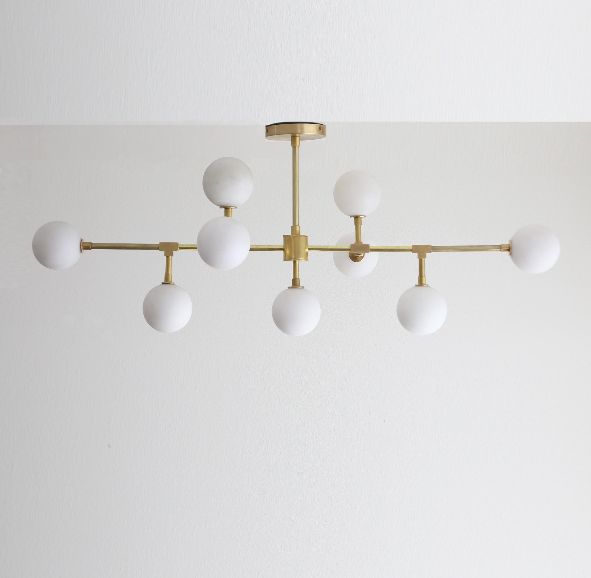 Brass Chandelier, Modern Brass Sputnik Chandelier, Mid-century Modern Sputnik, UL Listed No.4070