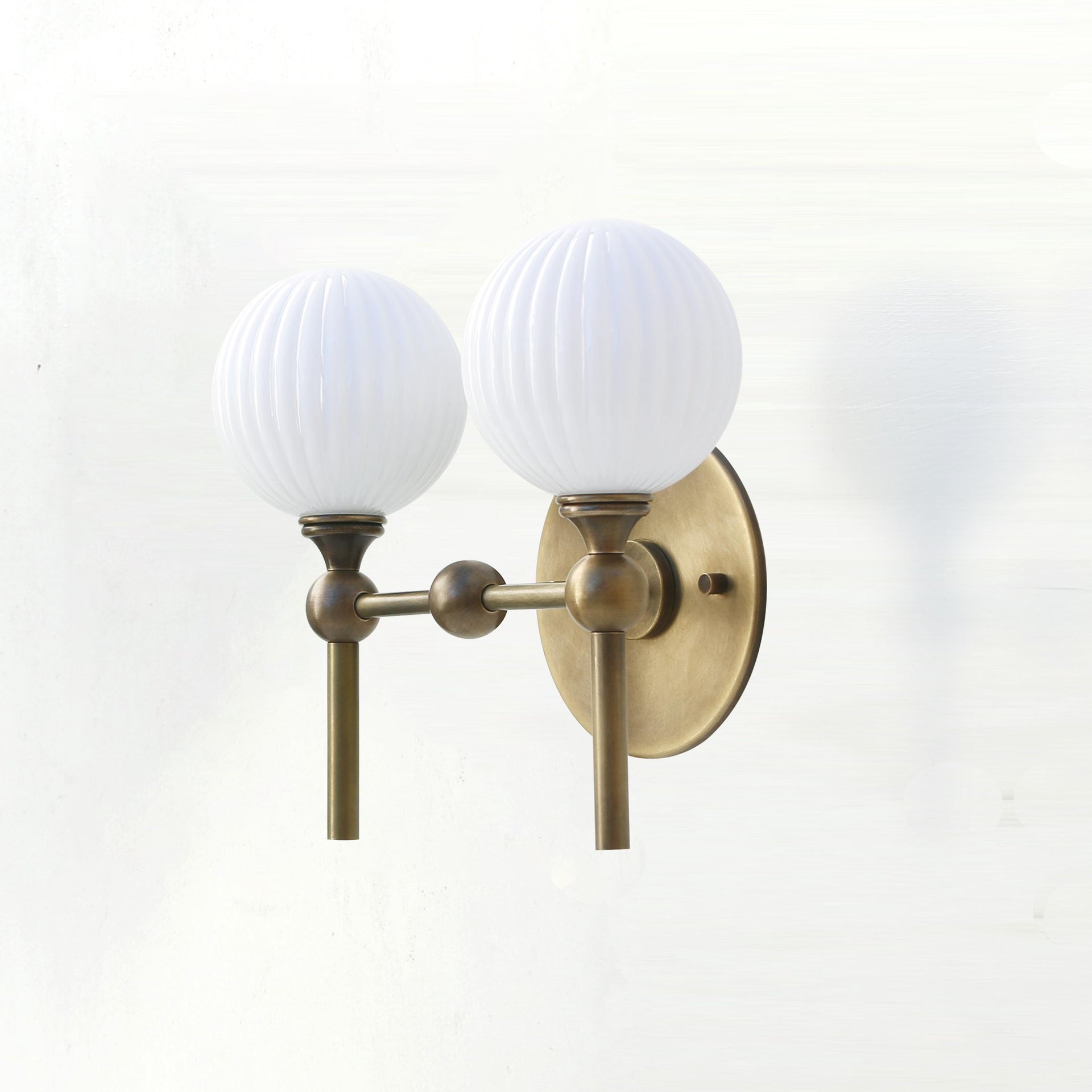 Bathroom Vanity, Vanity Fixture, Mid Century Brass Wall Sconce light, UL Listed YAG-Tulip No.3077