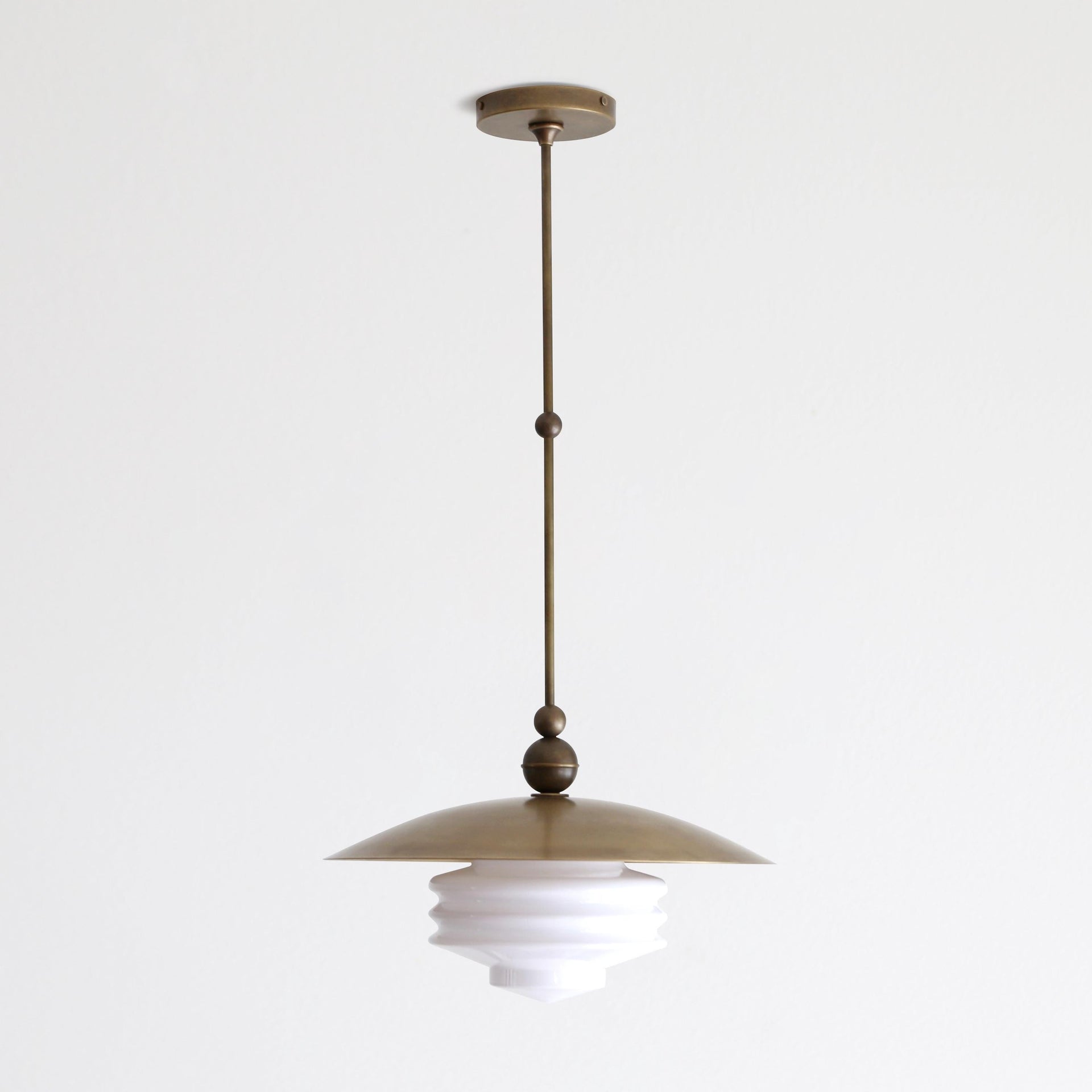 Brass Pendant light - Kitchen Island light with 16" brass shade, UL Listed, No.4079