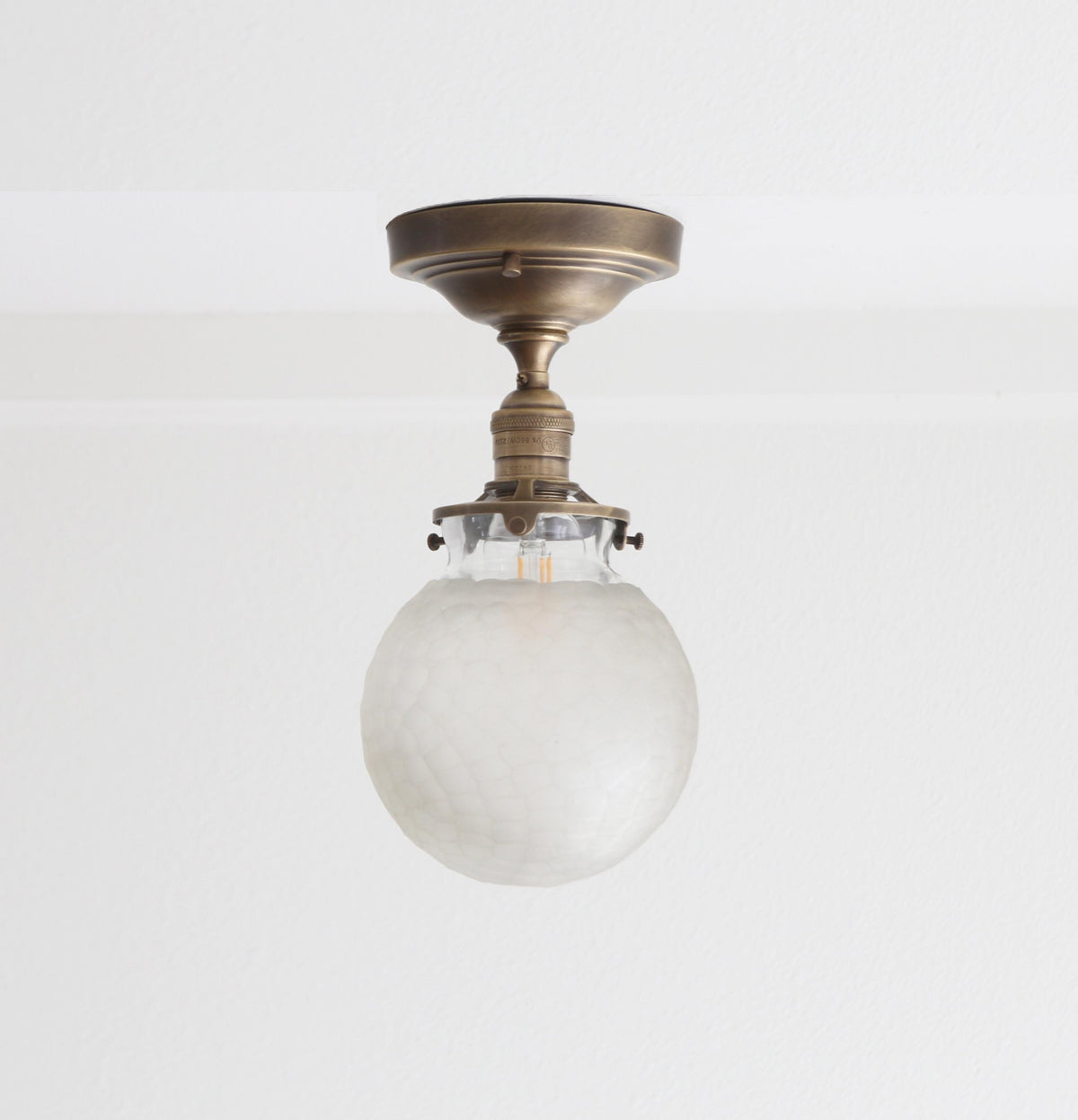 Flush Mount Ceiling Light Fixture - Mid Century Modern Globe Lighting Fixtures - Modern Brass Light Fixtures, UL Listed, No.4054
