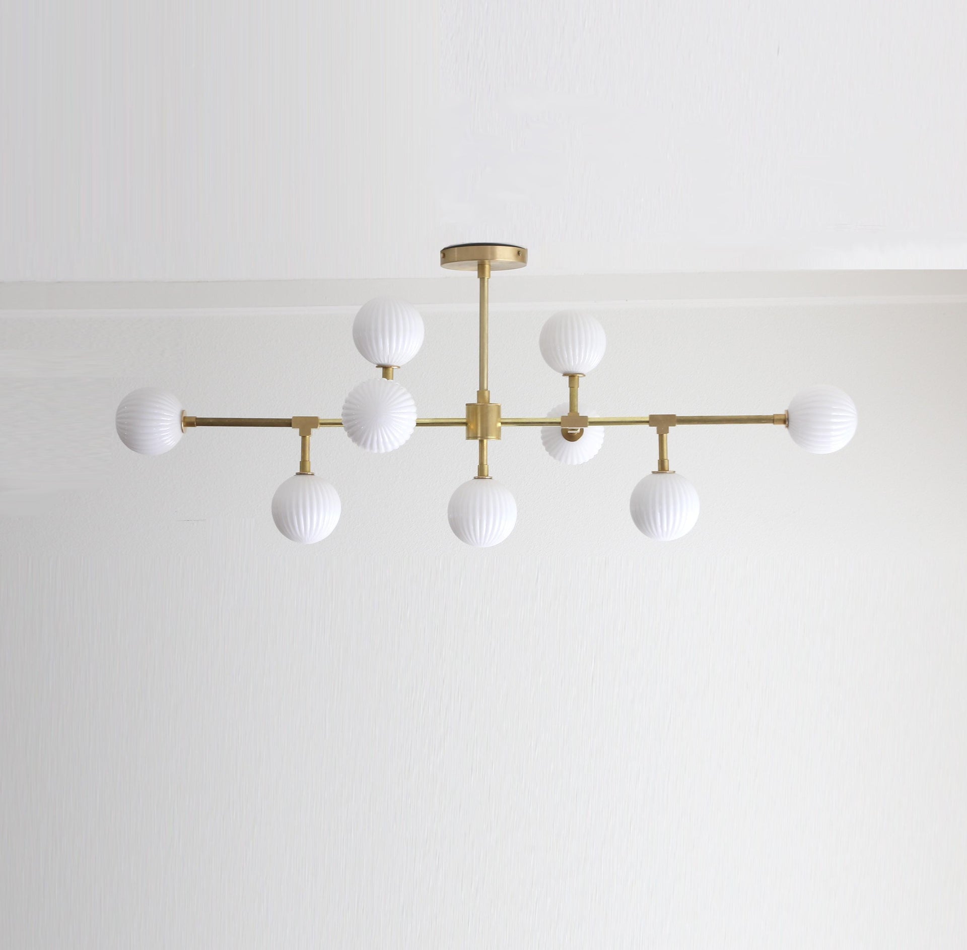 Brass Chandelier, Modern Brass Sputnik Chandelier, Mid-century Modern Sputnik, UL Listed No.4068