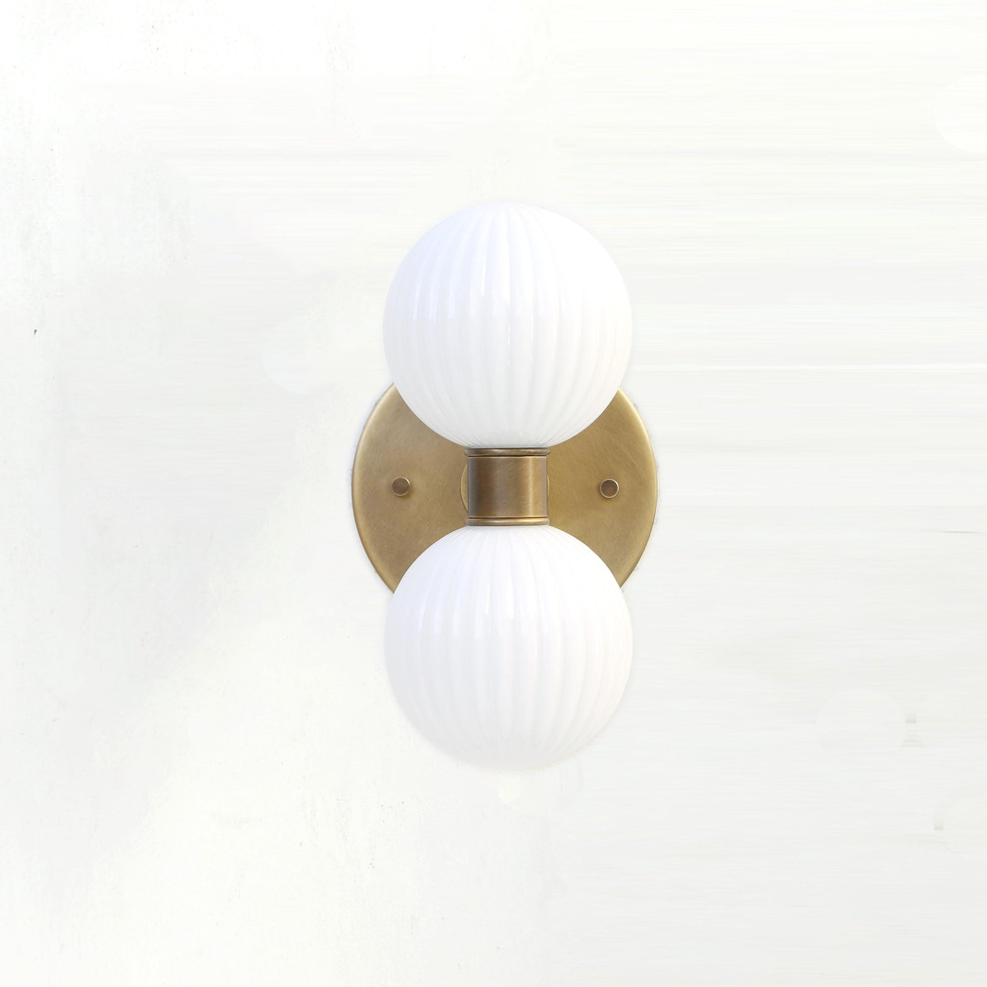 Bathroom Vanity, 4" or 6" Shades Vanity Fixture, Mid Century Brass Wall Sconce  light, UL Listed. No.3070