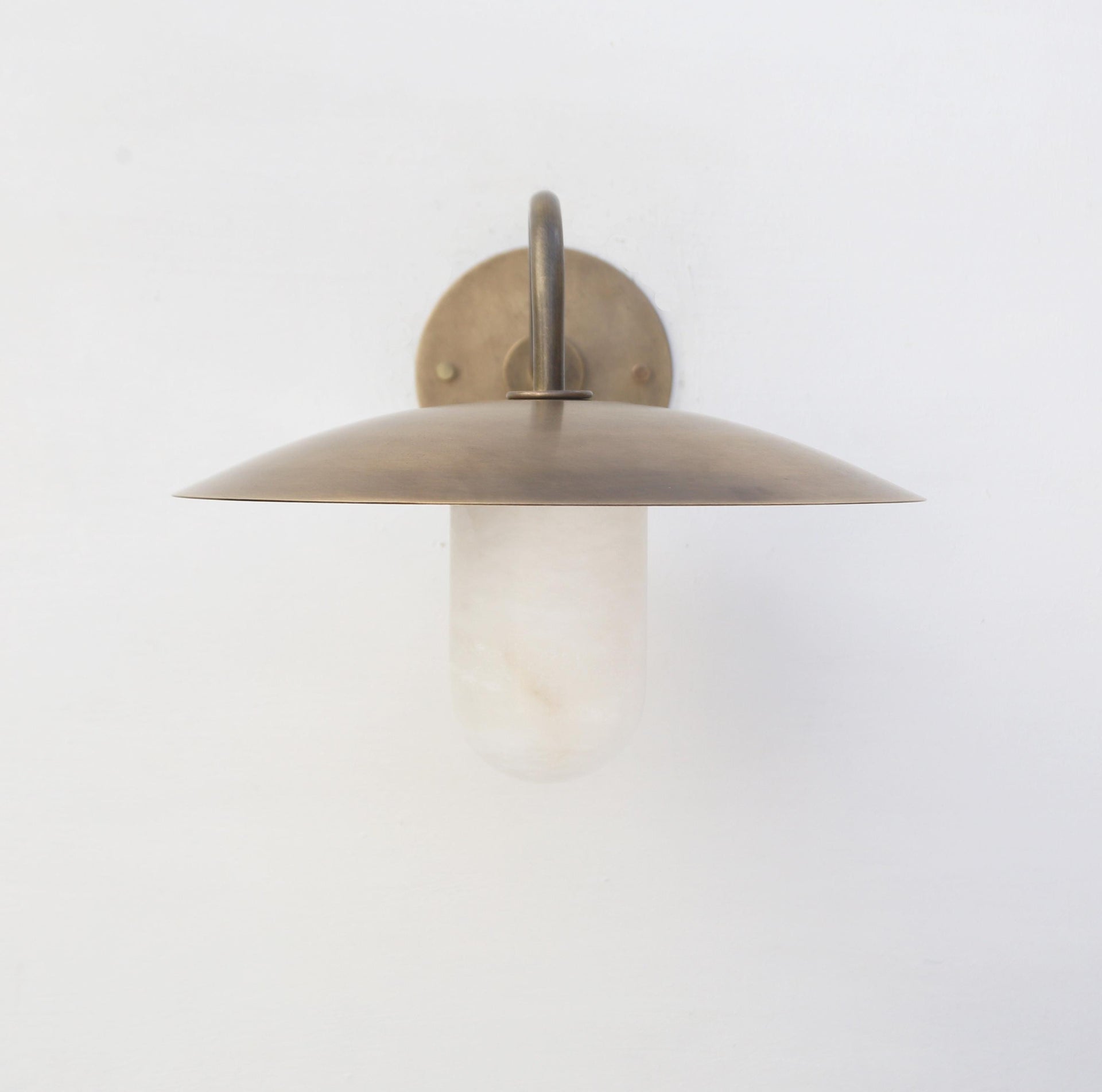 Brass Wall Sconce light - Vanity light - Brass Wall Sconce Light - Brass Wall Sconce with Alabaster Shade, UL Listed No.4110