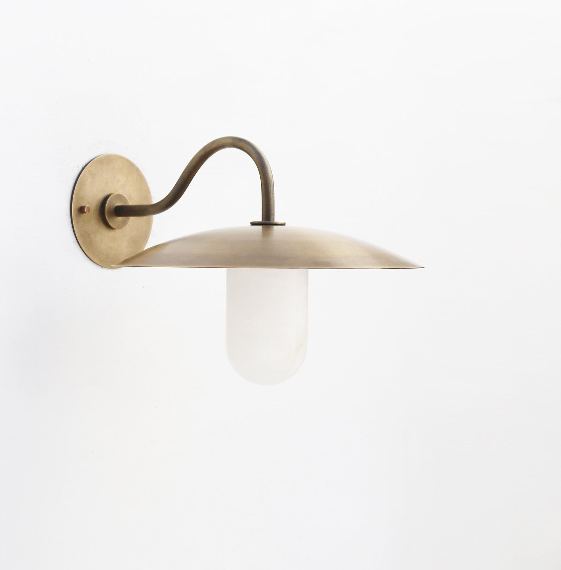 Brass Wall Sconce light - Vanity light - Brass Wall Sconce Light - Brass Wall Sconce with Alabaster Shade, UL Listed No.4110