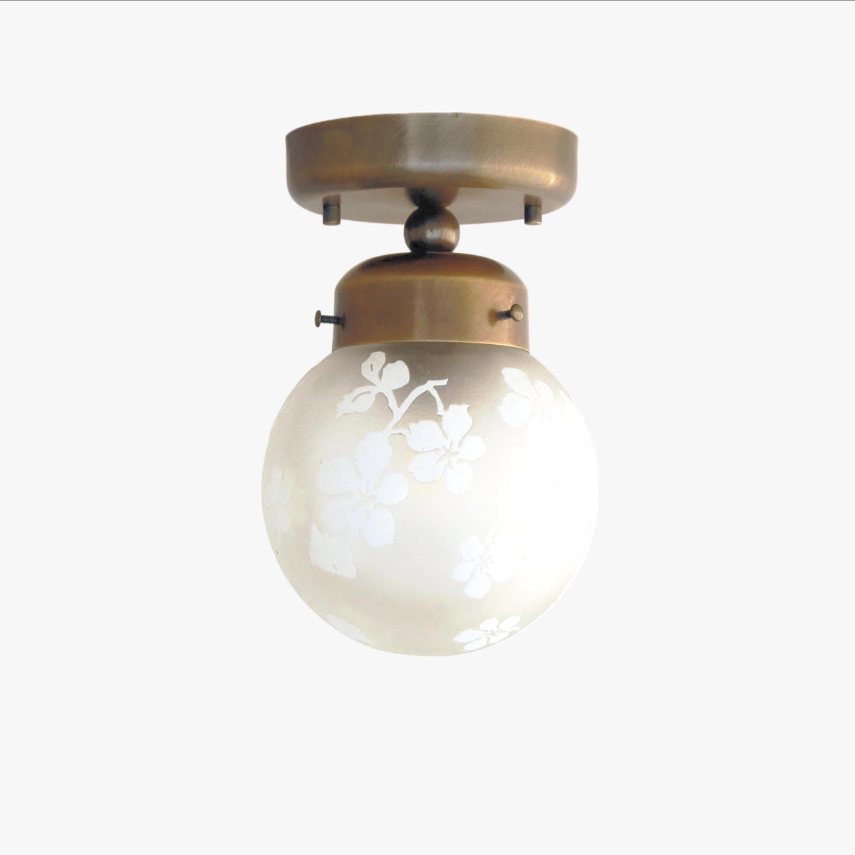 Flush Mount Ceiling Light Fixture - Mid Century Modern Globe Lighting Fixtures - Modern Brass Light Fixtures, UL Listed, No.0678