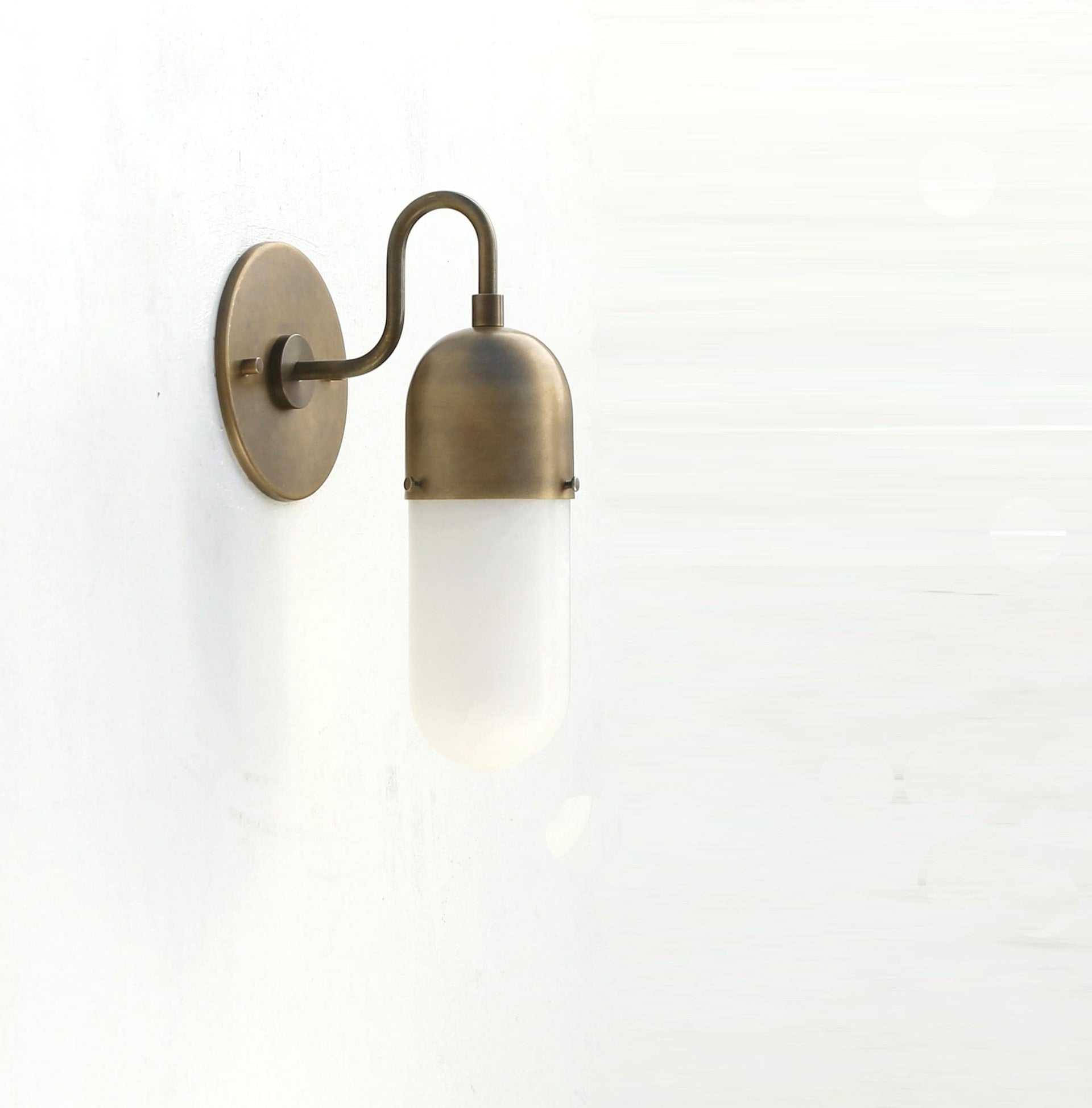 Brass Wall Sconce light with alabaster shade, Modern brass light, Wall sconce light, Minimal Sconce Light, 6" - YDi, UL Listed No.3029